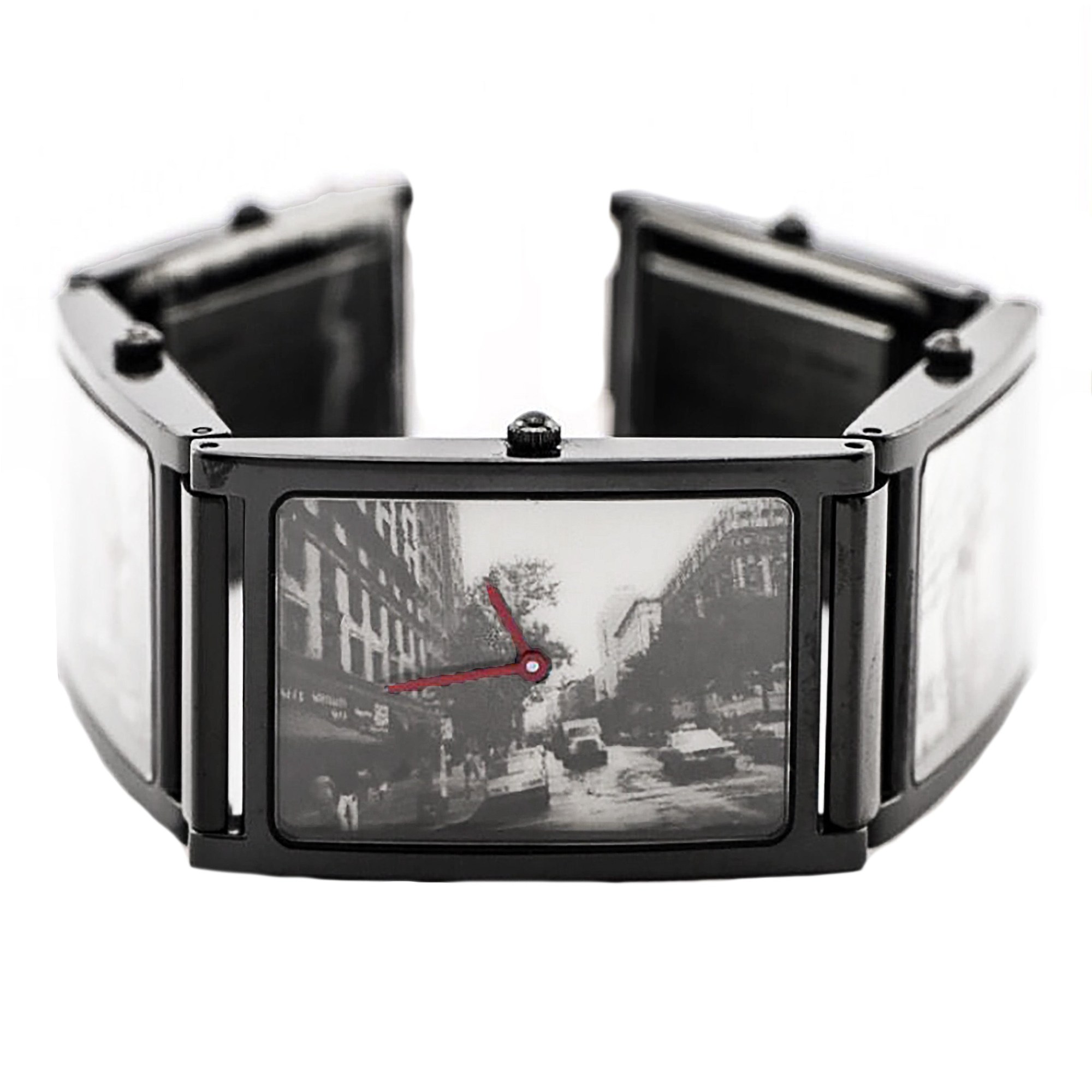 تصویر منبع؛ ساعت مچی لیمیتد ادیشن Movado مدل Andy Warhol Times 5 از فولاد سیاه، ۱۹۸۸