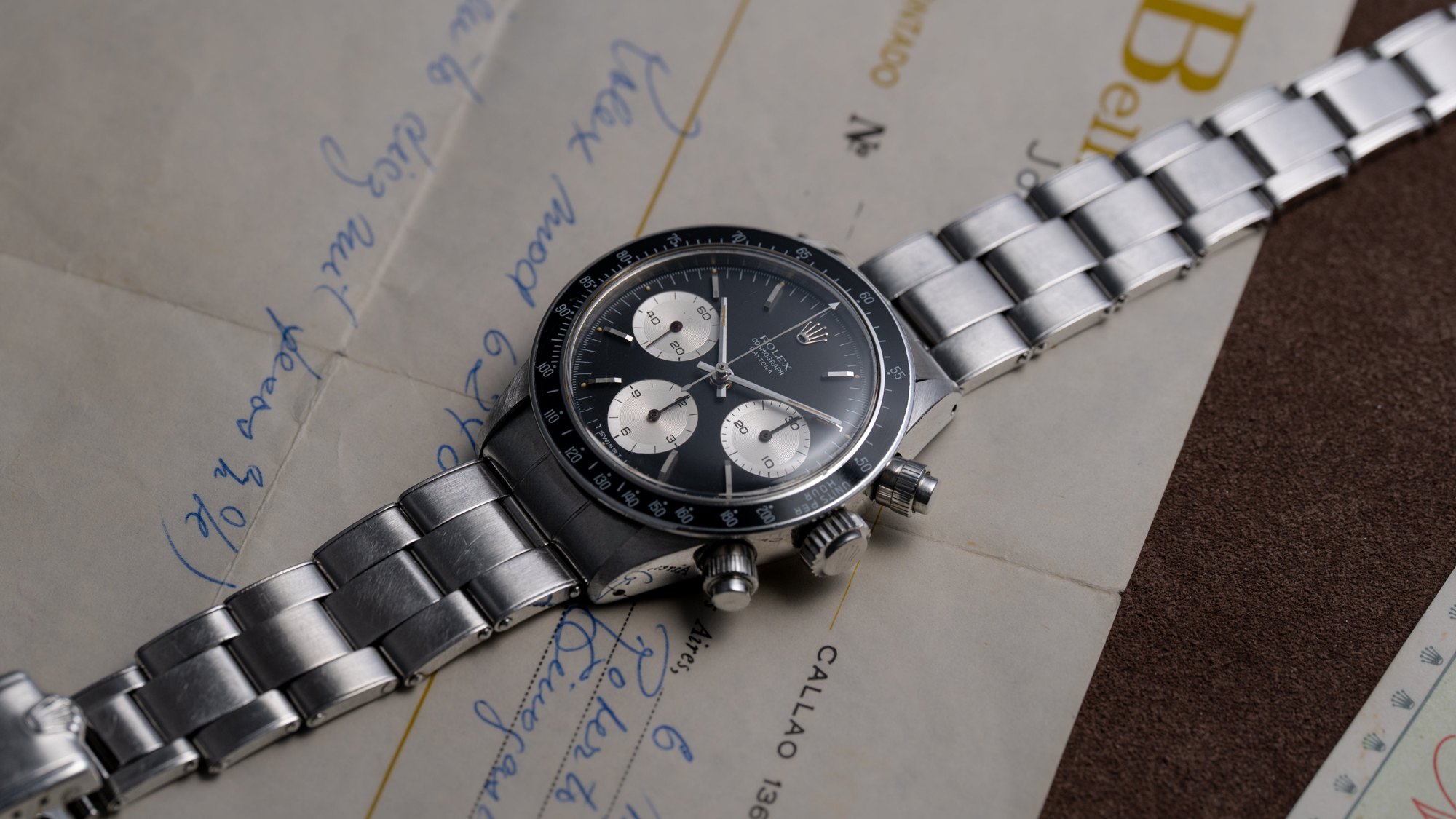 تصویر منبع؛ ساعت مچی کرنوگراف Rolex Daytona رفرنس 6240 از جنس فولاد