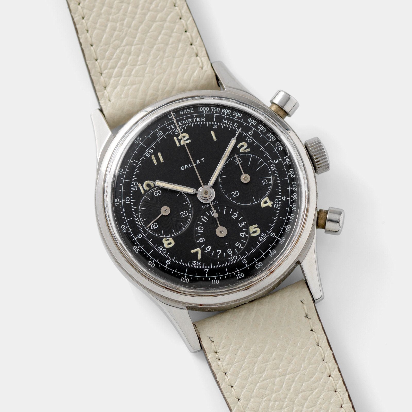تصویر منبع؛ ساعت مچی کرنوگراف فولادی Gallet Multichron مدل Jim Clark