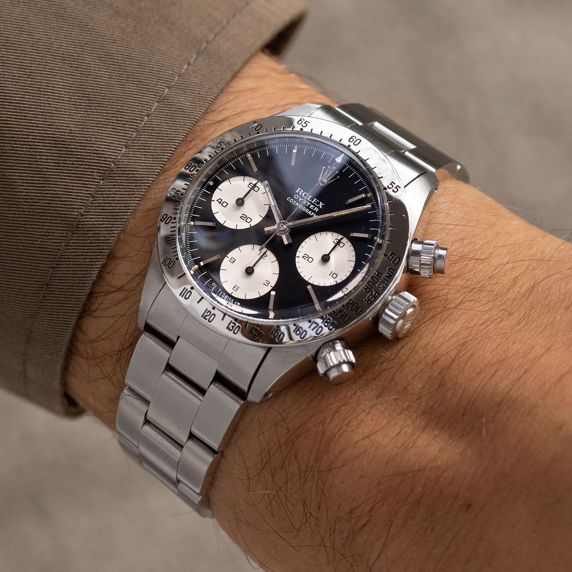 تصویر منبع؛ ساعت مچی Rolex Oyster Cosmograph Daytona رفرنس 6265 با صفحه سیگما