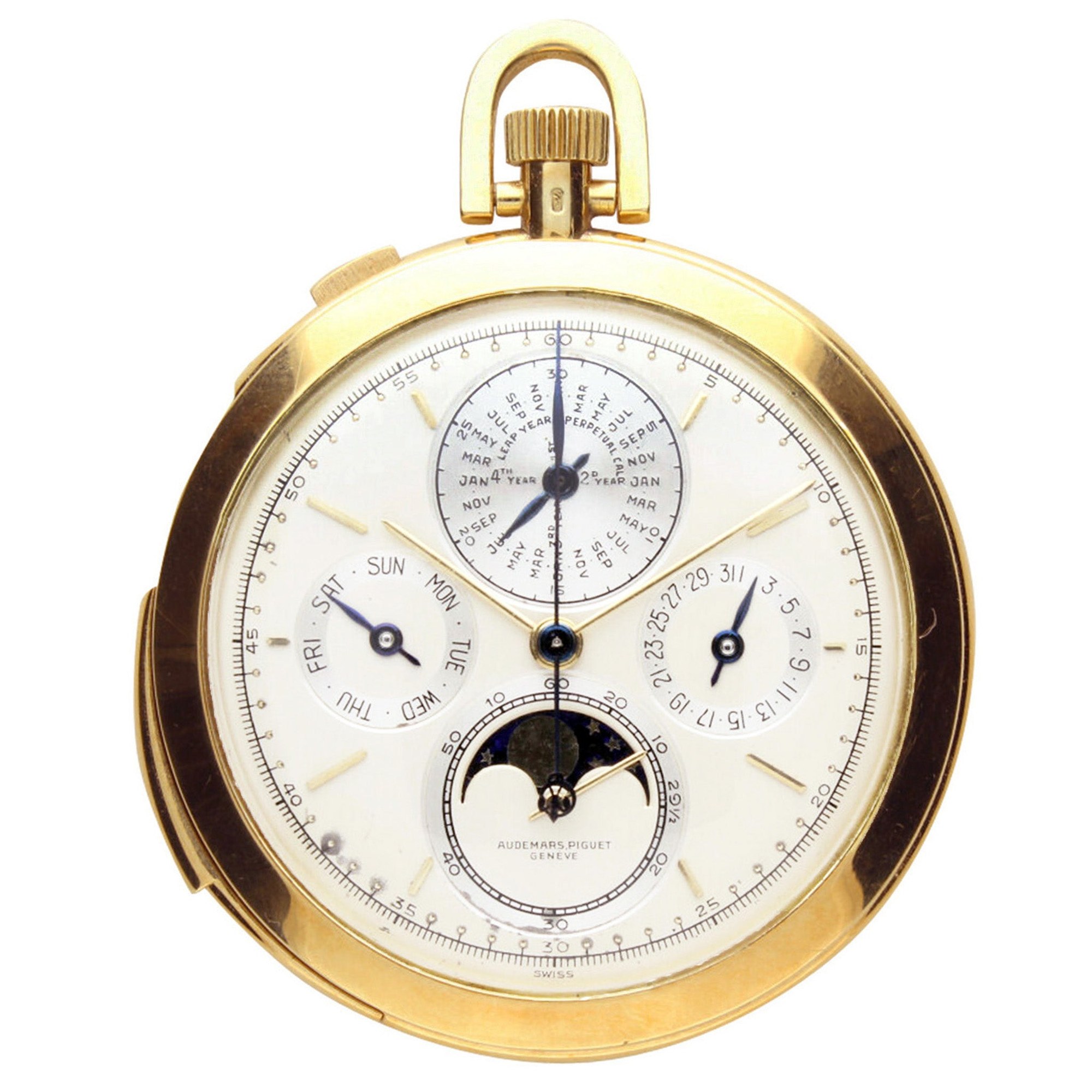 تصویر منبع؛ ساعت جیبی طلای ۱۸ عیار Audemars Piguet رفرنس 5526، ۱۹۶۴