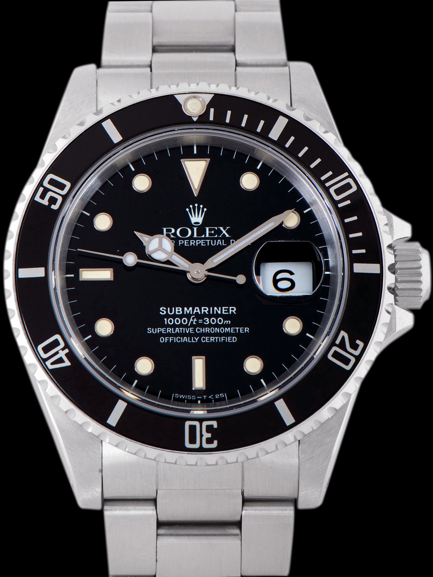 تصویر منبع؛ ساعت مچی Rolex Submariner رفرنس 16610 سال ۱۹۸۹ همراه جعبه و مدارک
