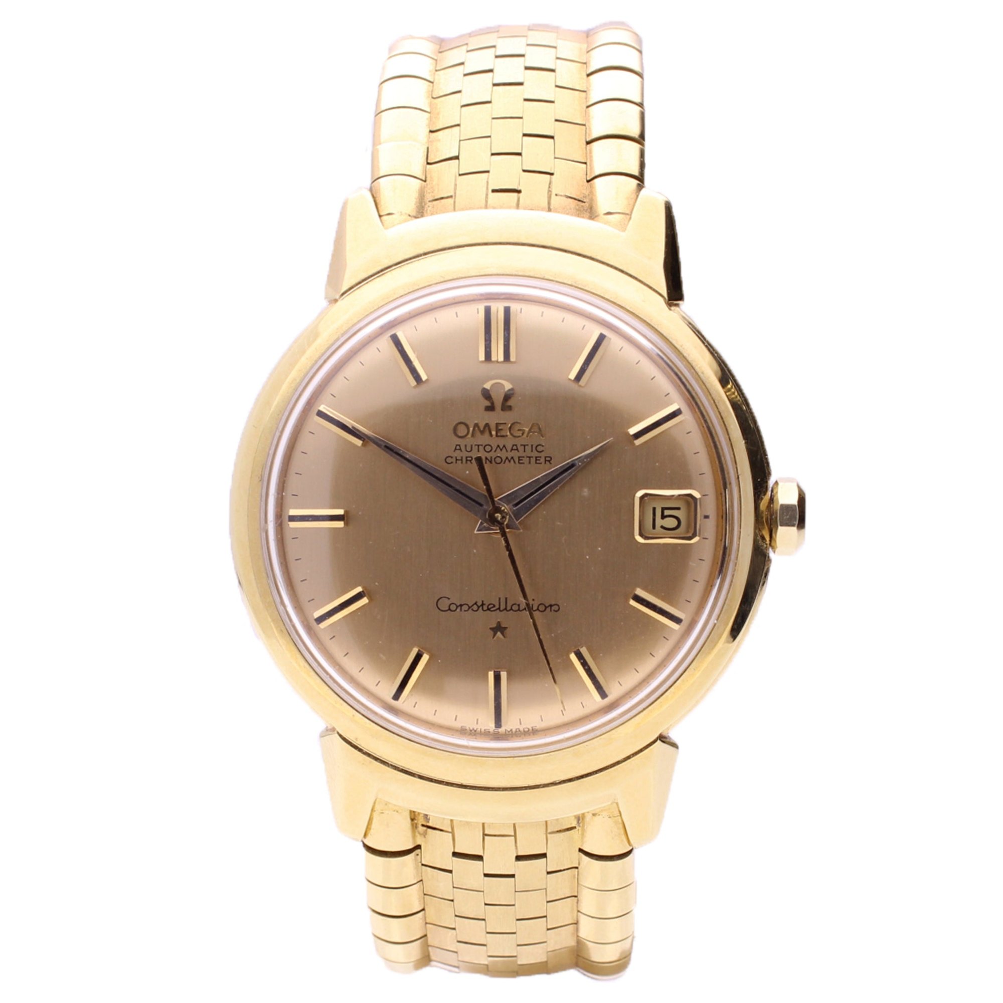 تصویر منبع؛ ساعت مچی وینتیج طلا OMEGA Constellation اتوماتیک رفرنس BA 14398 ساخت ۱۹۶۱