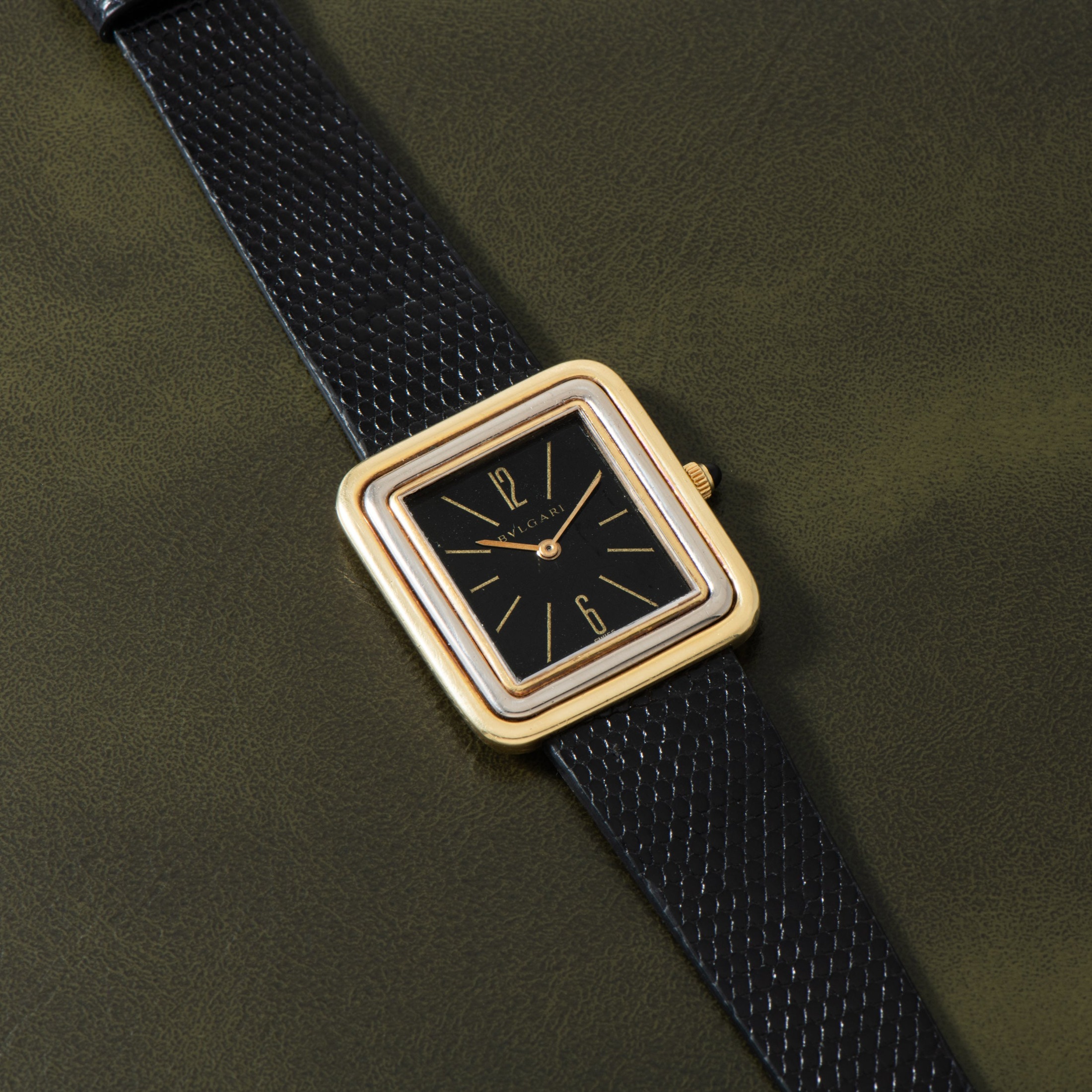 تصویر منبع؛ ساعت مچی Bvlgari Two-Tone Stepped Case طراحی شده توسط Gérald Genta