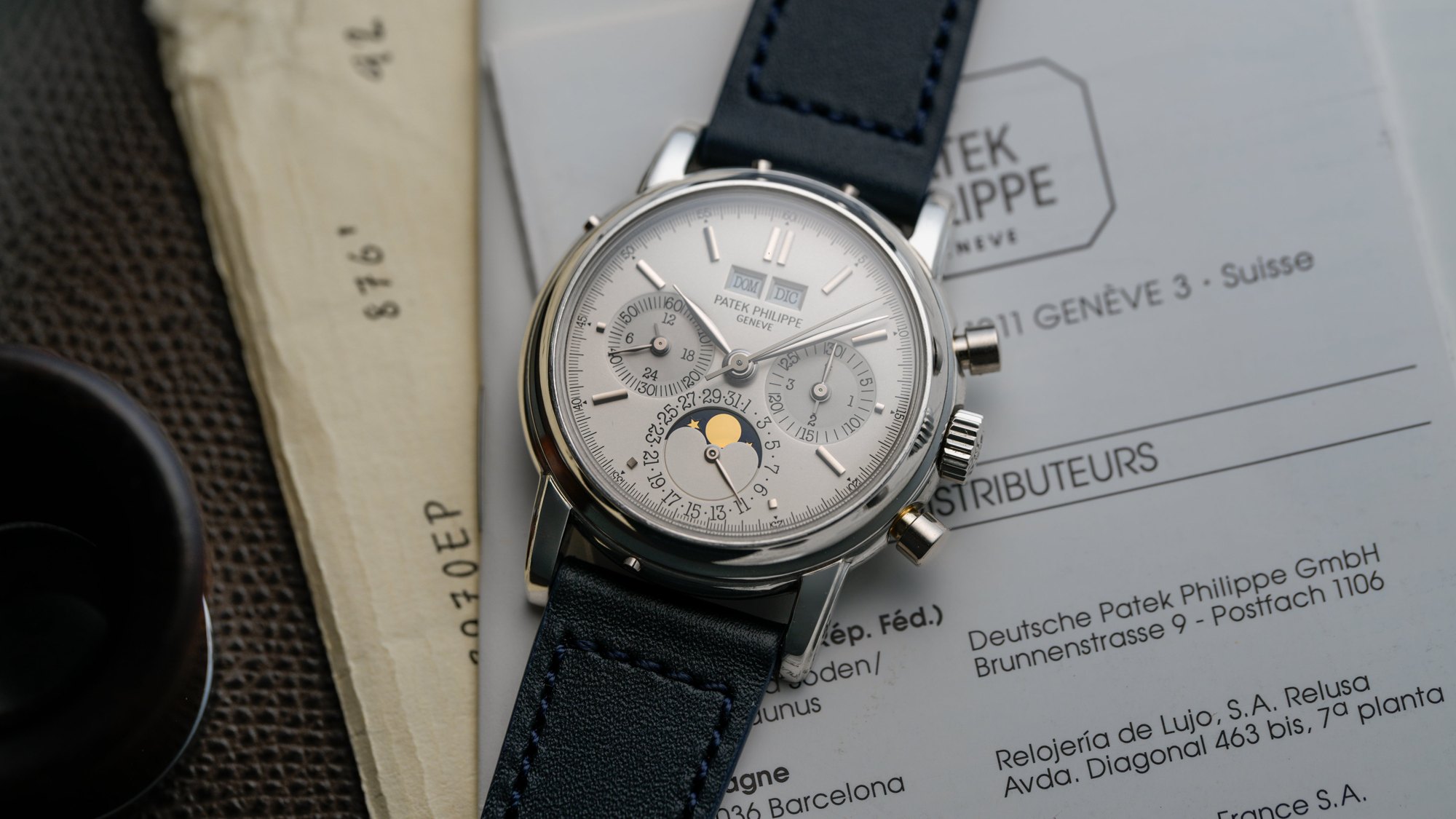 تصویر منبع؛ ساعت مچی Patek Philippe رفرنس 3970EP سری دوم تقویم دائمی کرنوگراف