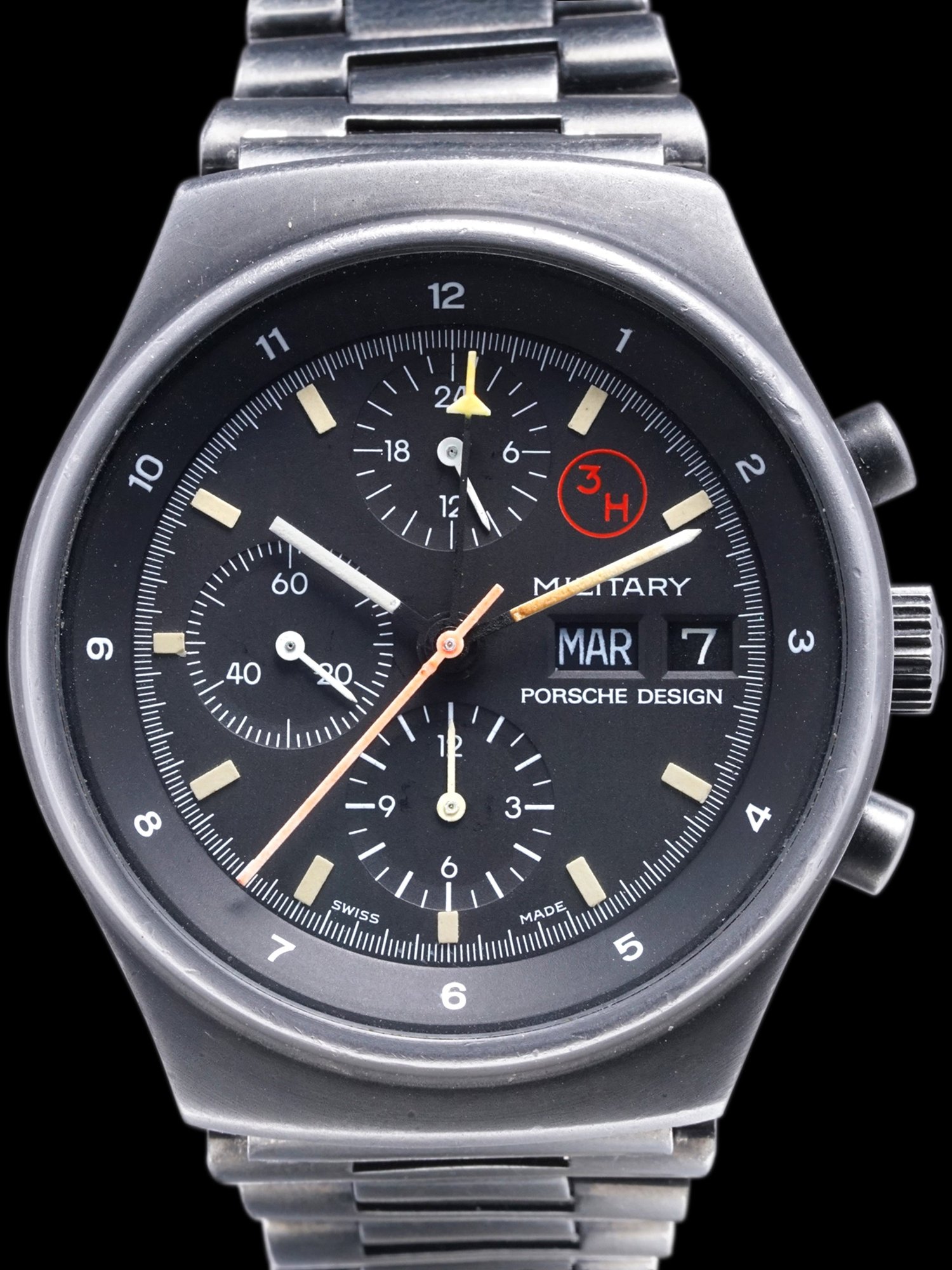 تصویر منبع؛ ساعت مچی کرنوگراف Orfina Porsche Design Military رفرنس 7177 با پوشش PVD