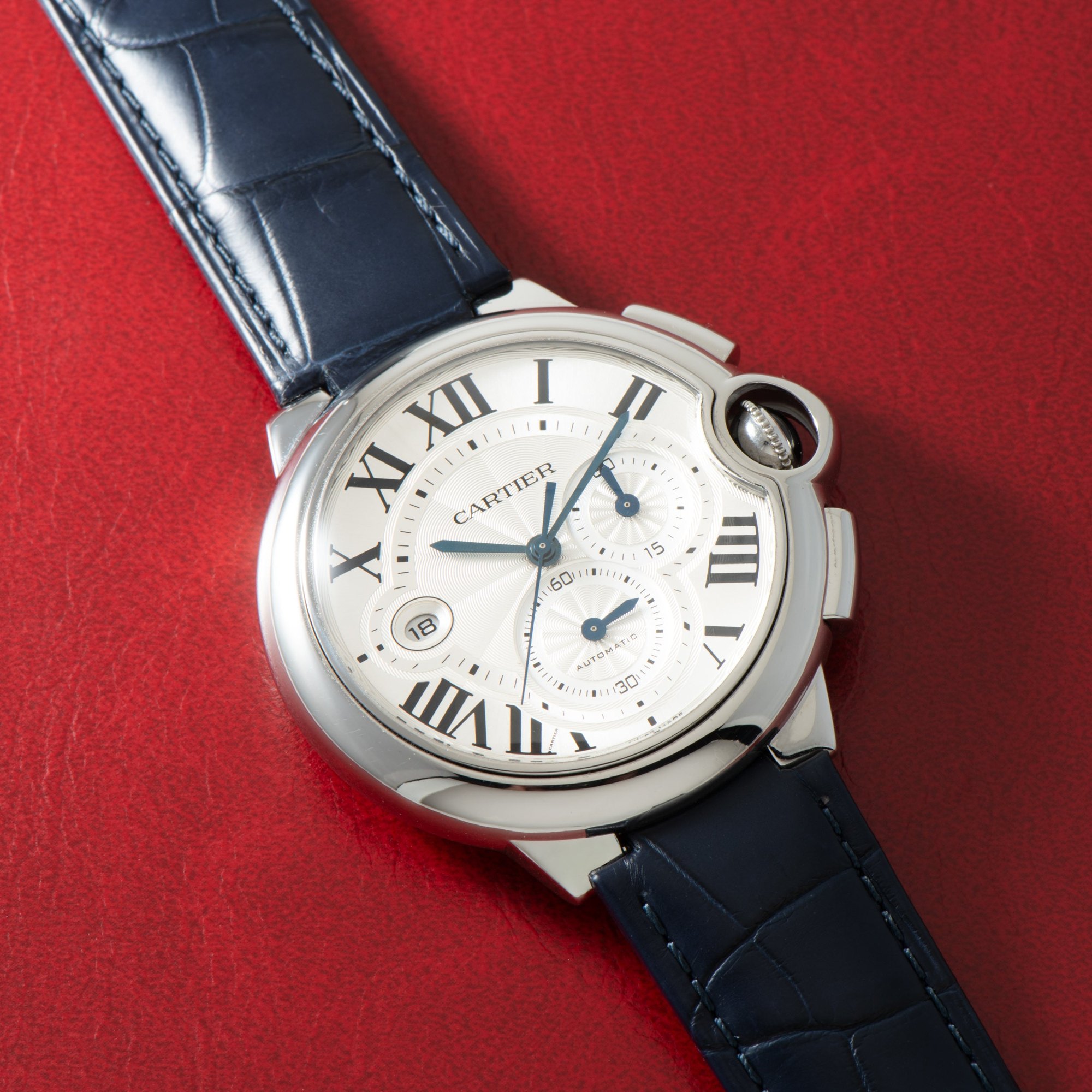 تصویر منبع؛ ساعت مچی کرنوگراف Cartier Ballon Bleu رفرنس W6920003