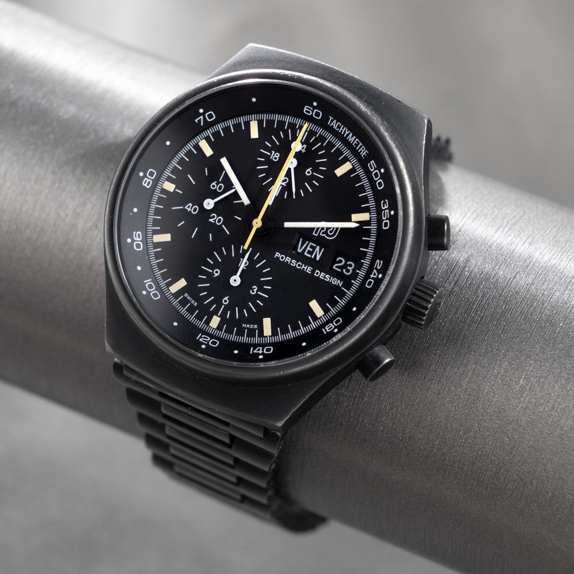 تصویر منبع؛ ساعت اورفینا Orfina Porsche Design Chronograph 1 کالیبر Lemania 5100 رفرنس 7176