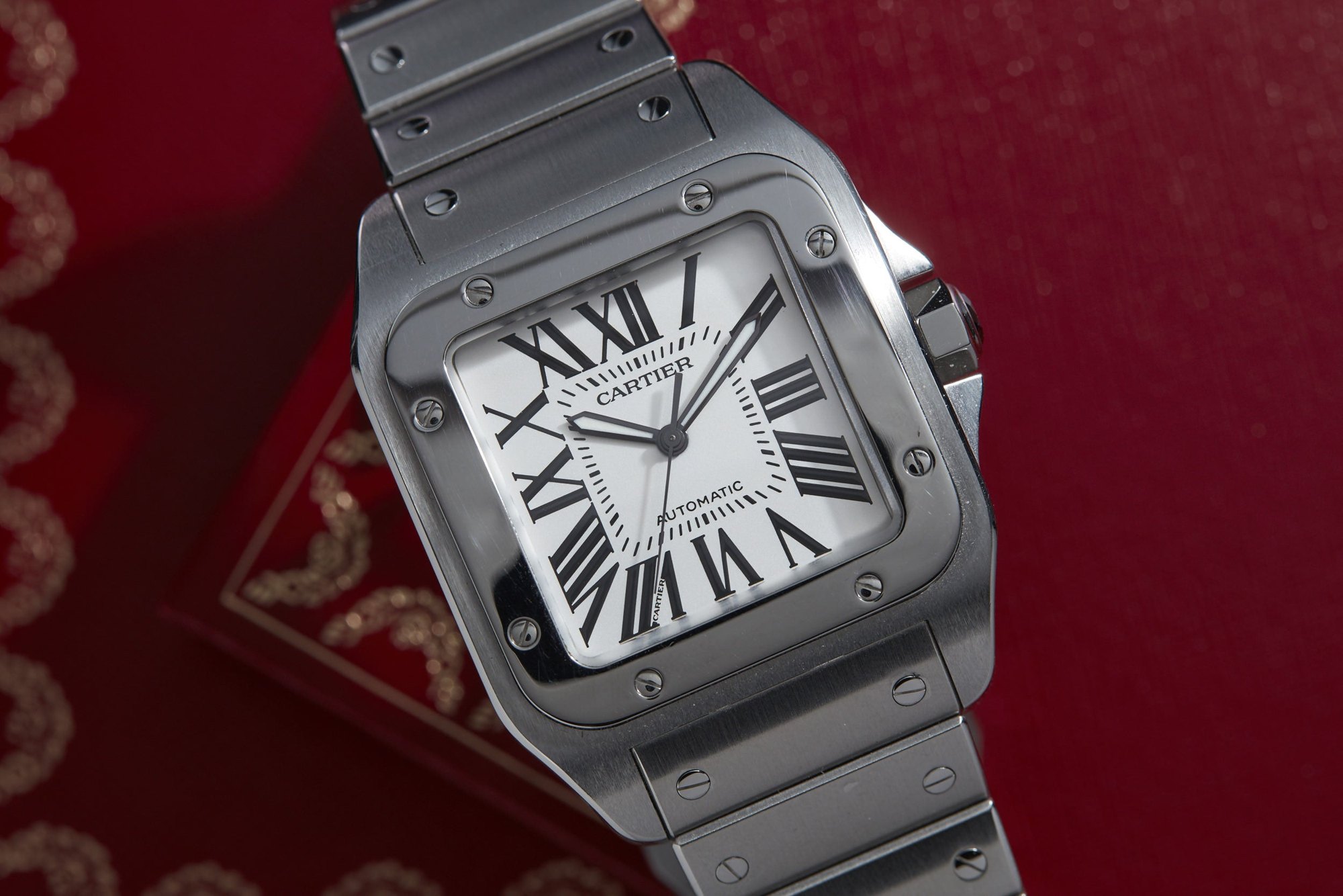 تصویر منبع؛ ساعت مچی کارتیه Cartier Santos 100 XL