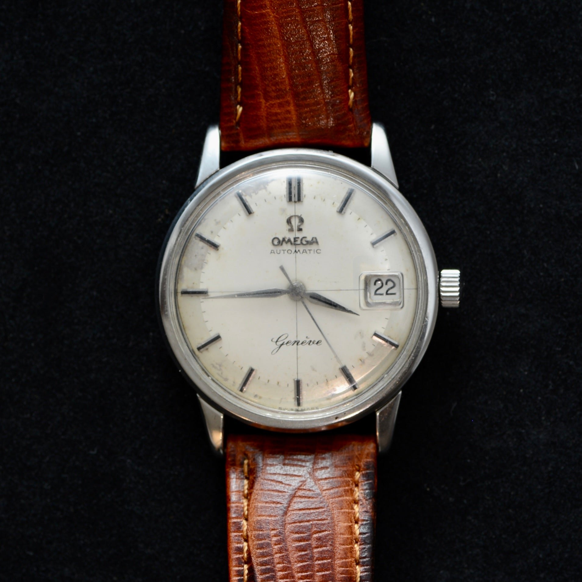 تصویر منبع؛ ساعت مچی اتوماتیک OMEGA Genève رفرنس 14702 کالیبر 562 سال 1960