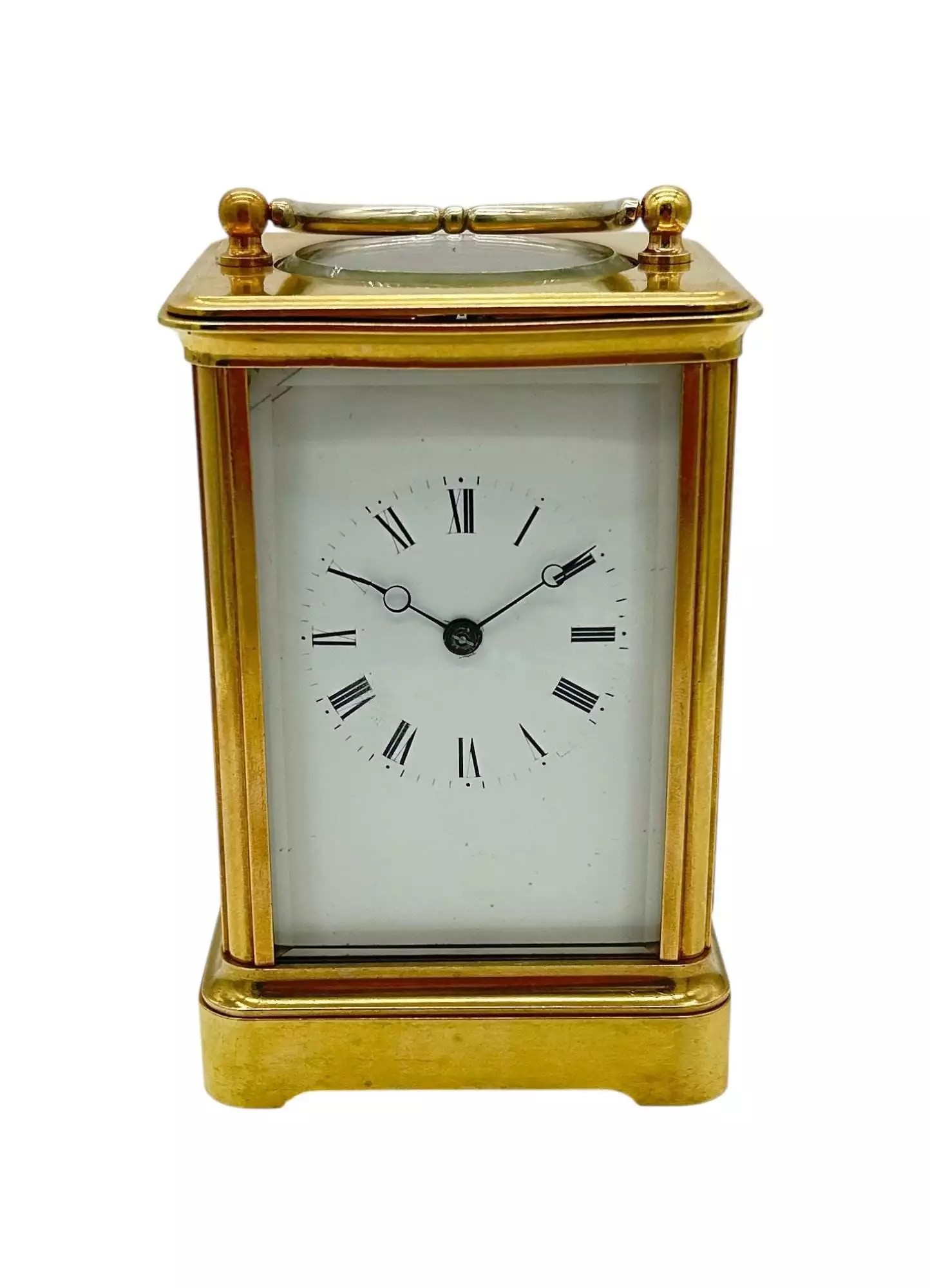 تصویر منبع؛ ساعت مسافرتی (Carriage Clock) فرانسوی زنگدار با کارکرد ۸ روزه حدود ۱۸۸۰