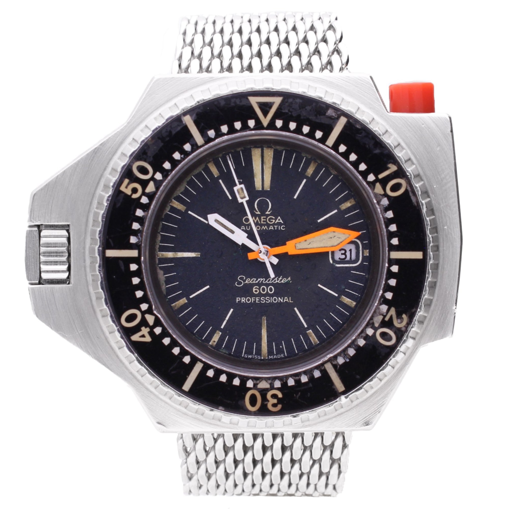 تصویر منبع؛ ساعت مچی غواصی اتوماتیک OMEGA Seamaster PloProf 600m، سال ۱۹۷۲