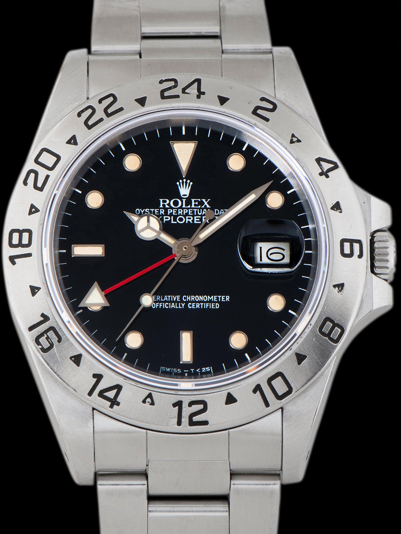 تصویر منبع؛ ساعت مچی Rolex Explorer II رفرنس 16550 صفحه مشکی، سال ۱۹۸۴
