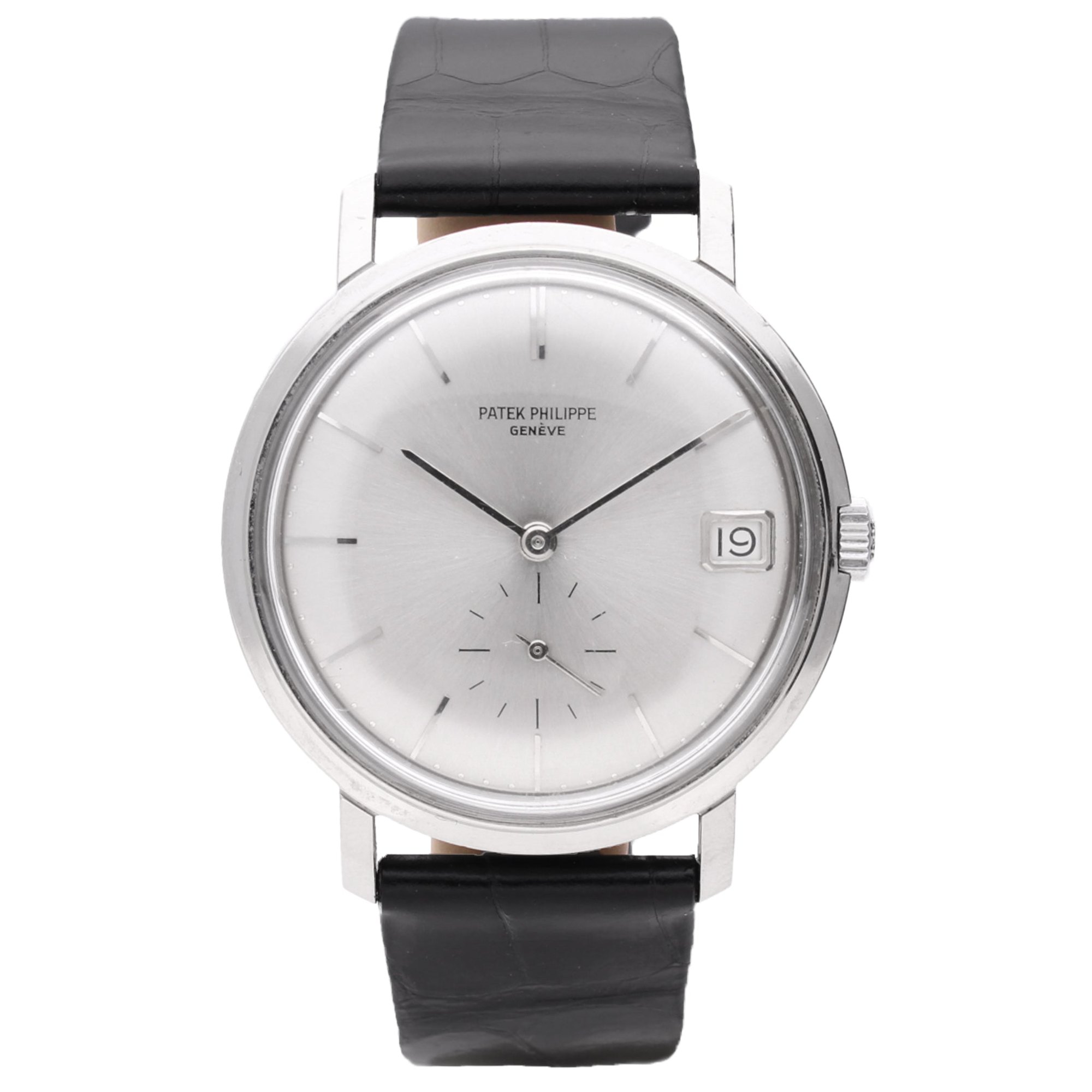 تصویر منبع؛ ساعت مچی Patek Philippe مدل Calatrava رفرنس 3445 از طلای سفید ۱۸ عیار