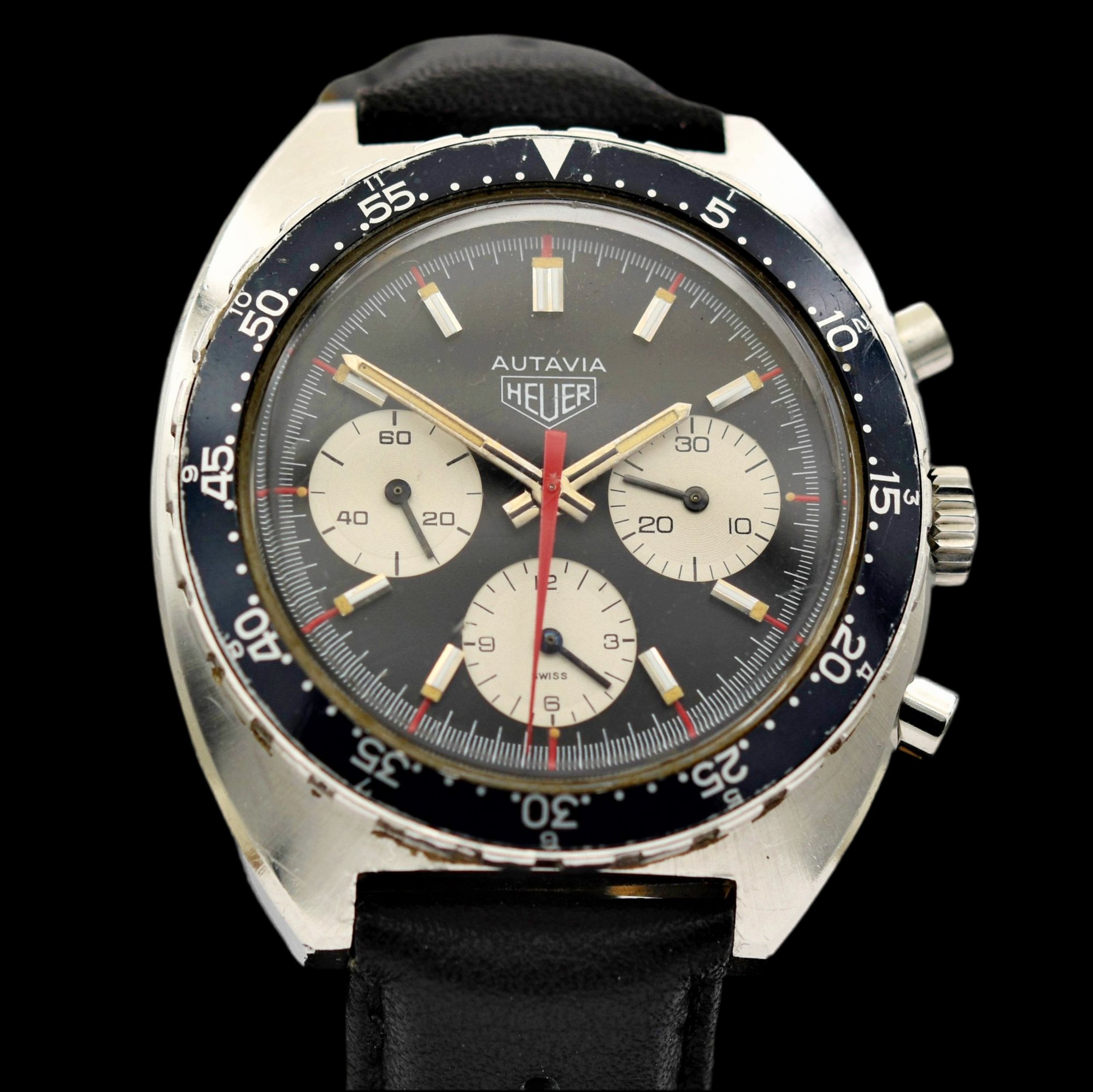 تصویر منبع؛ ساعت مچی کرنوگراف Heuer Autavia رفرنس 73663 کالیبر Valjoux 7736