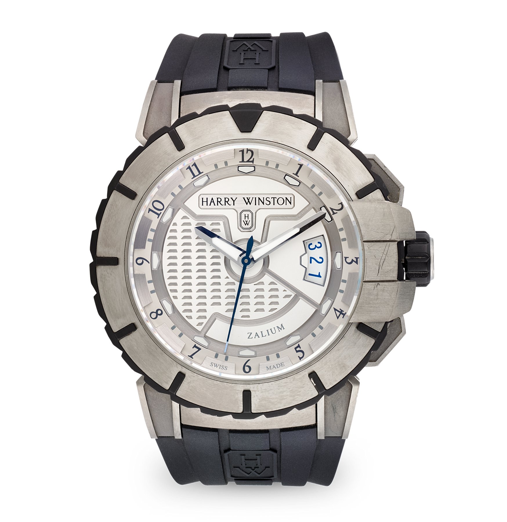 تصویر منبع؛ ساعت مچی Harry Winston مدل Ocean Sport Automatic با قاب زالیوم