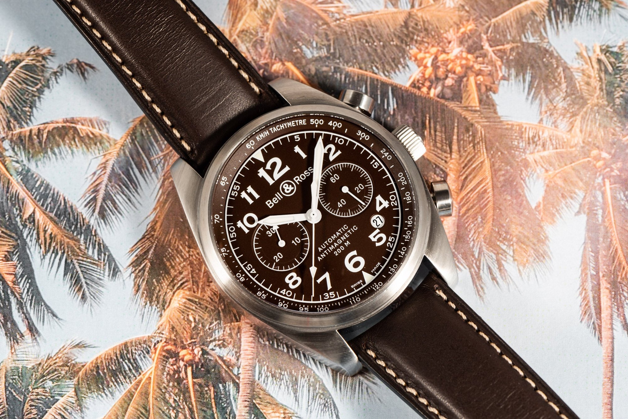 تصویر منبع؛ ساعت مچی کرنوگراف Bell & Ross Antimagnetic رفرنس V-126-XL-BRO