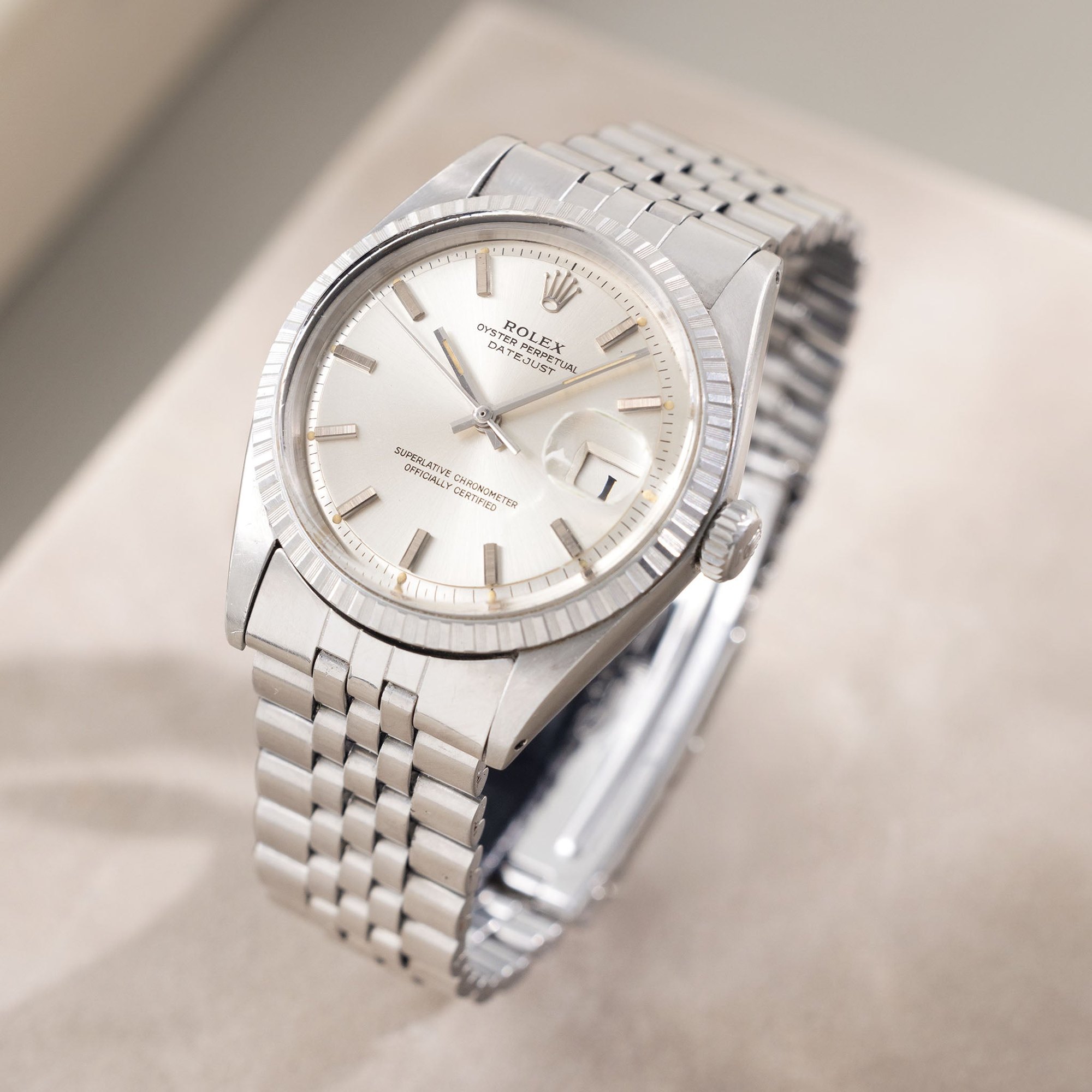 تصویر منبع؛ ساعت مچی Rolex Datejust نقرهای رفرنس 1603