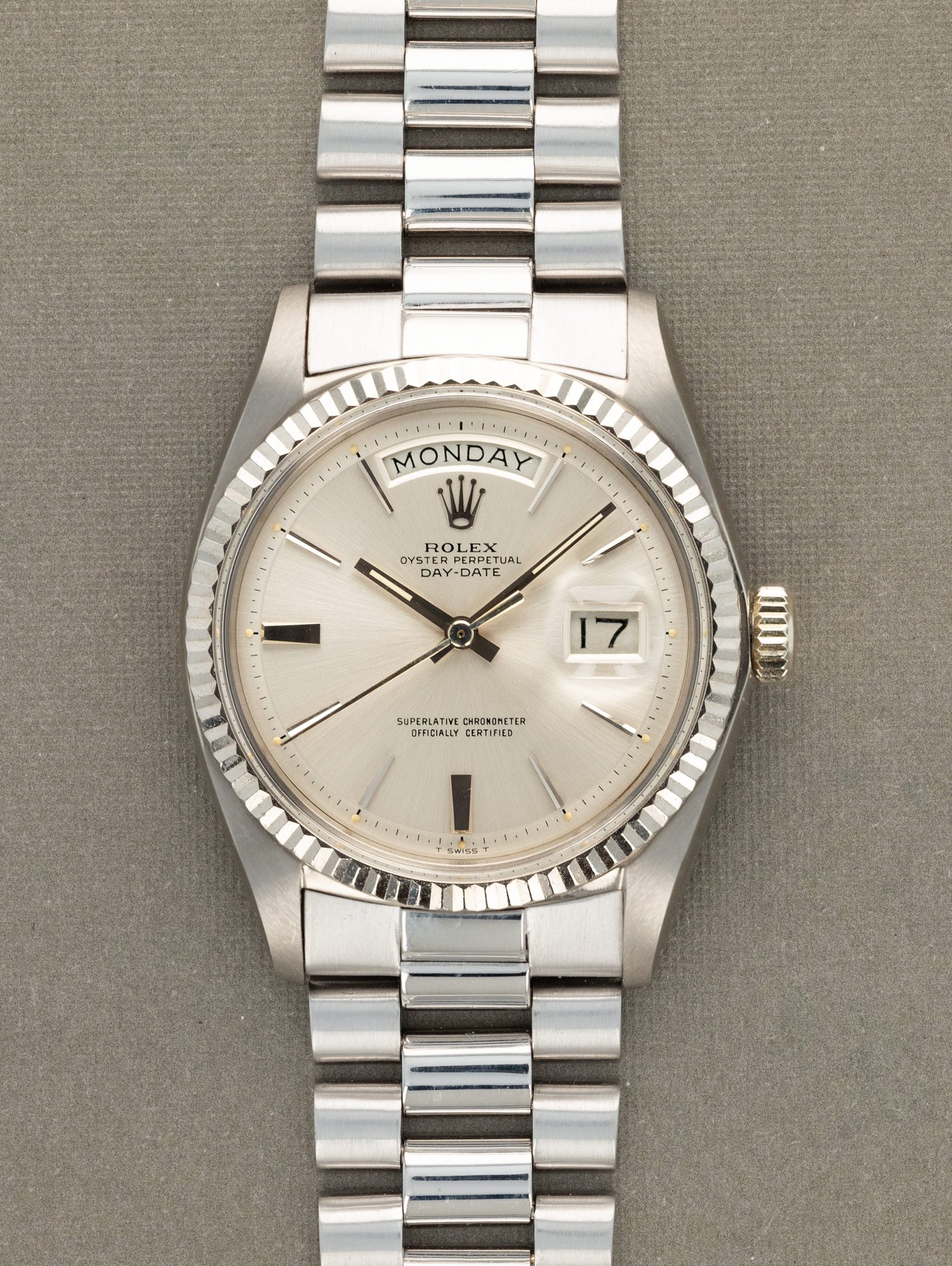 تصویر منبع؛ ساعت مچی رولکس Rolex Day-Date Ref. 1803/9 از طلای سفید