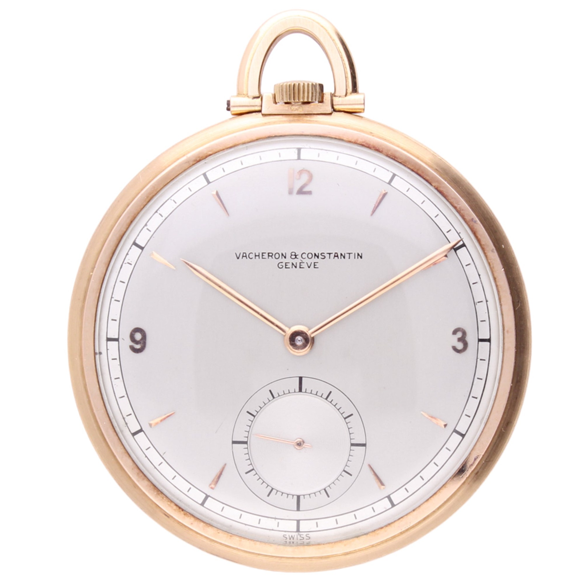 تصویر منبع؛ ساعت جیبی روباز Vacheron & Constantin از طلای رزگلد ۱۸ عیار