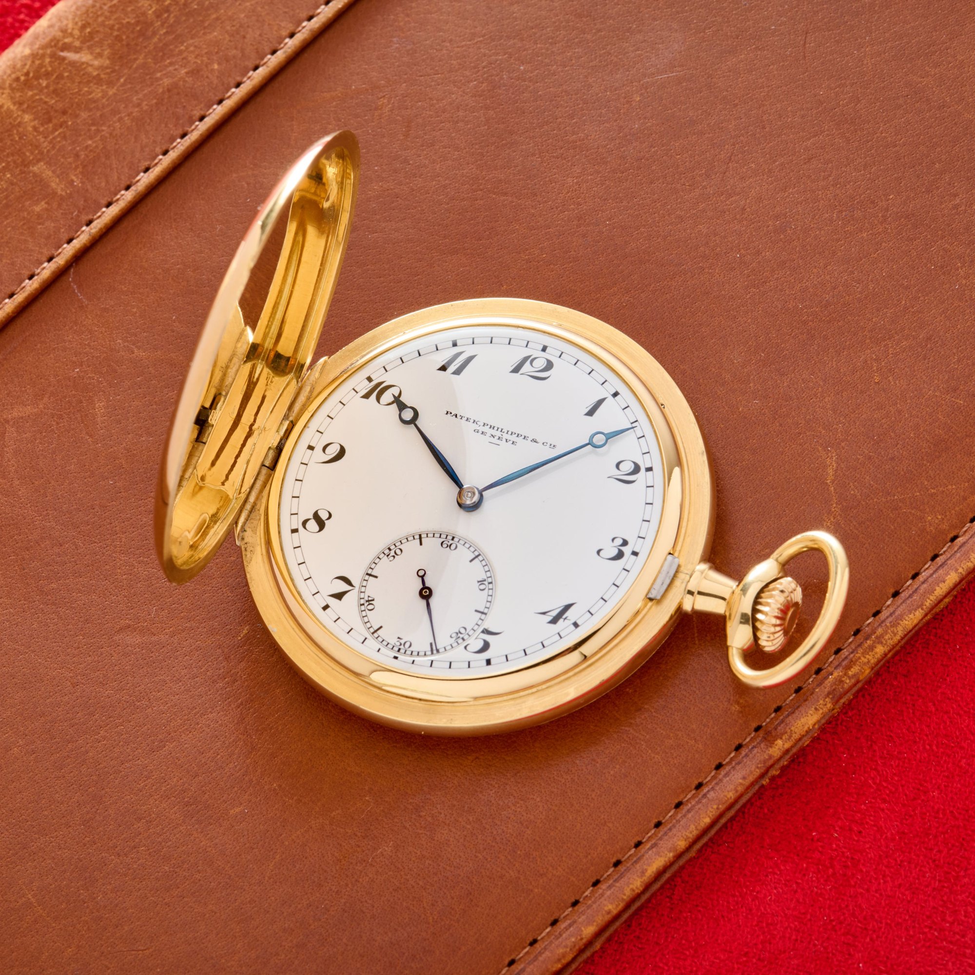 تصویر منبع؛ ساعت جیبی هانتر Patek Philippe 'Breguet' Enamel طلای زرد ۱۸ عیار