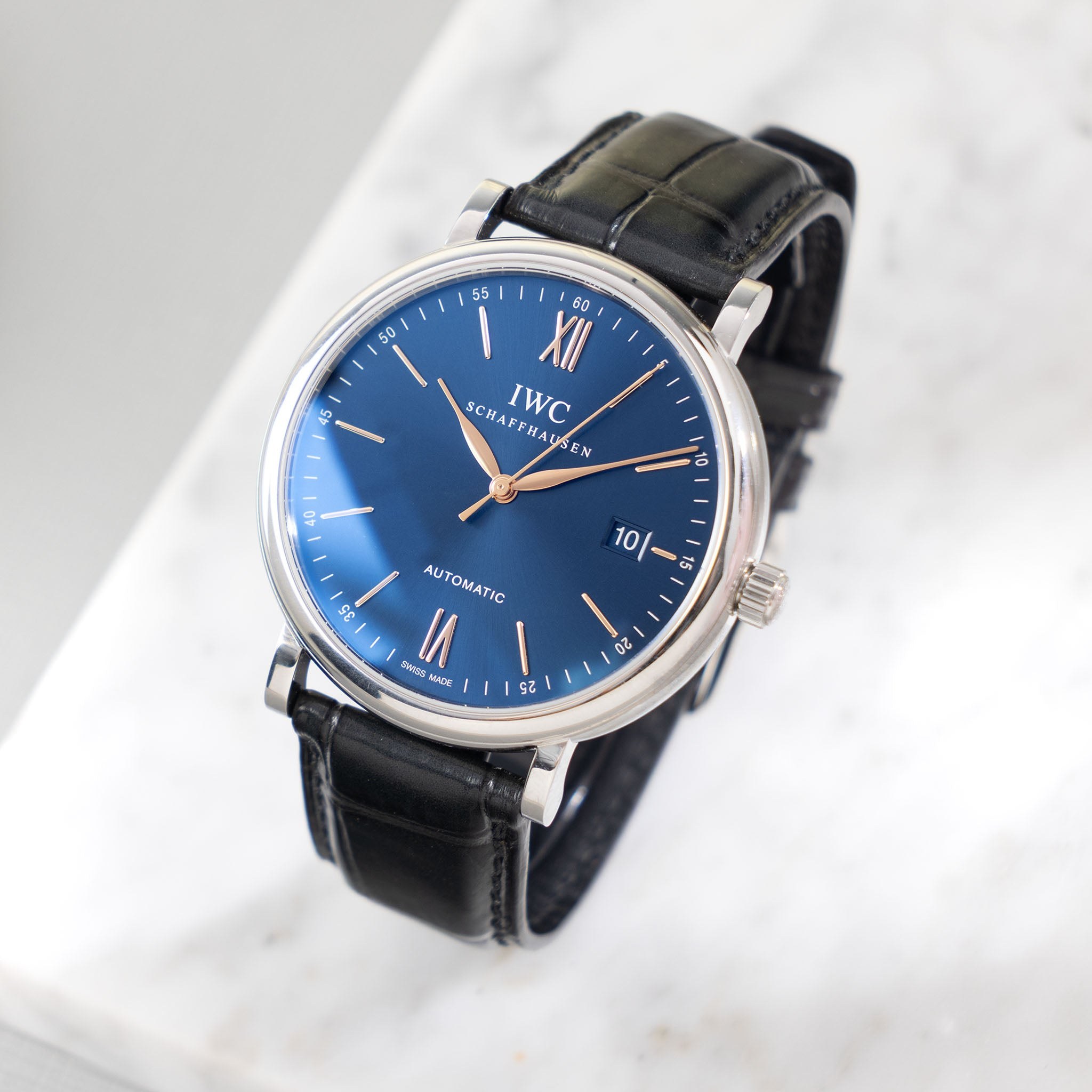 ساعت مچی مردانه IWC مدل Portofino با نشان خنجر عمان رفرنس IW356523 اوایل دهه ۲۰۱۰
