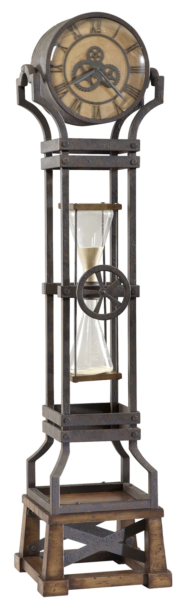 ساعت ایستاده کوارتز Howard Miller مدل Hourglass 615074 با ساعت شنی و زنگ هارمونیک