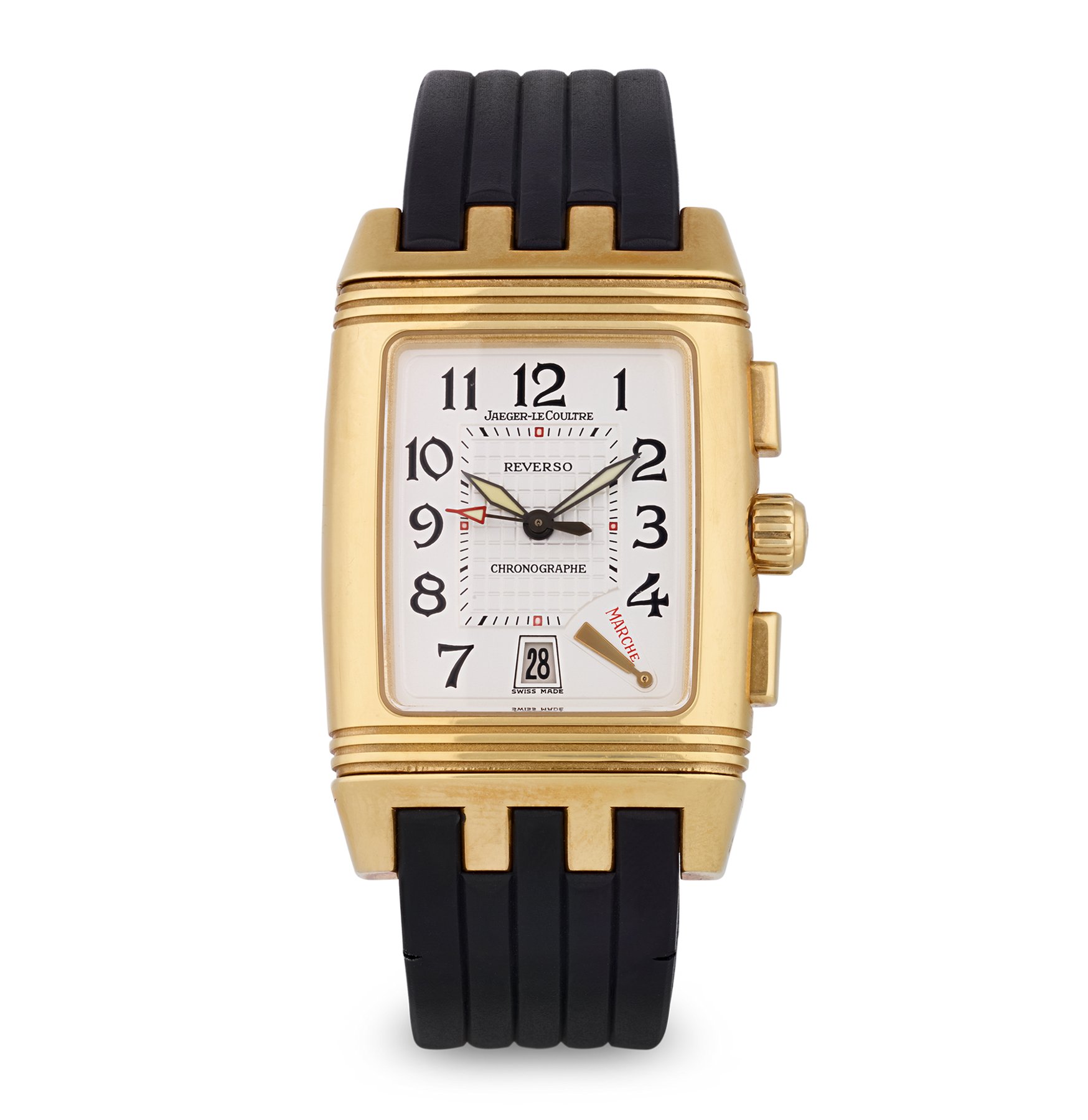 تصویر منبع؛ ساعت مچی کرنوگراف طلای زرد Jaeger-LeCoultre Reverso Gran'Sport