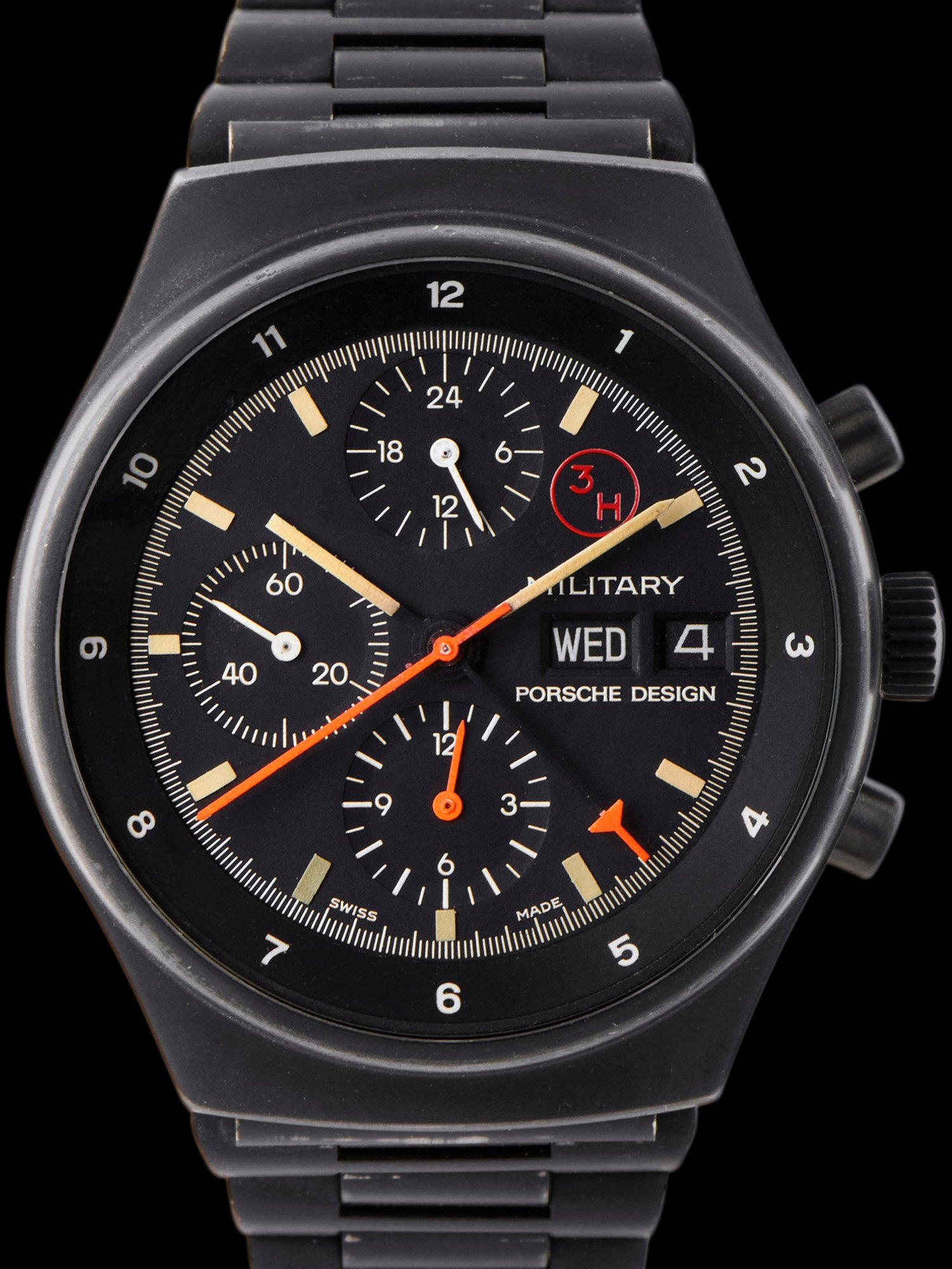 تصویر منبع؛ ساعت مچی کرنوگراف Orfina Porsche Design Military مدل 7177 با پوشش PVD
