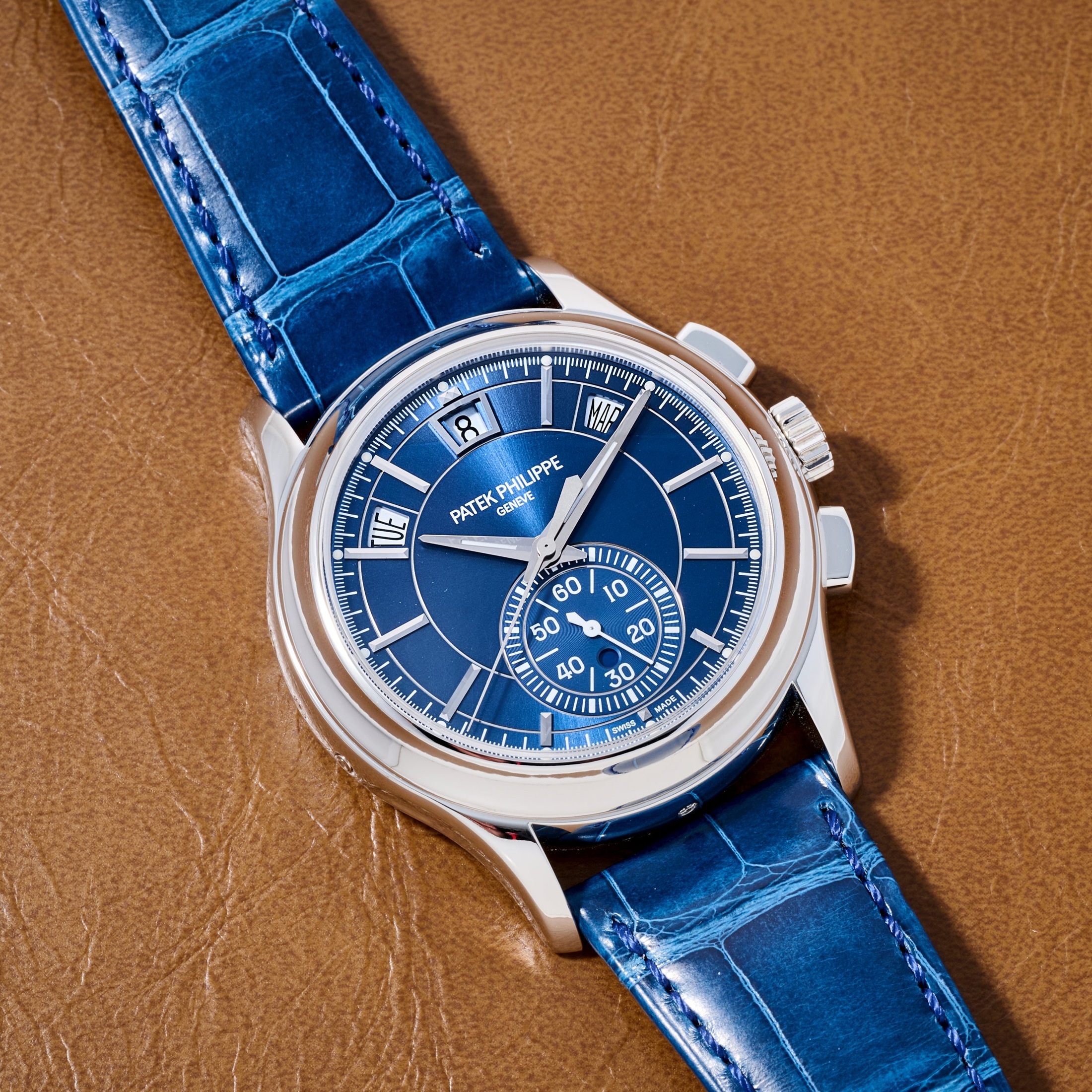 تصویر منبع؛ ساعت Patek Philippe Annual Calendar Flyback Chronograph رفرنس 5905P-001