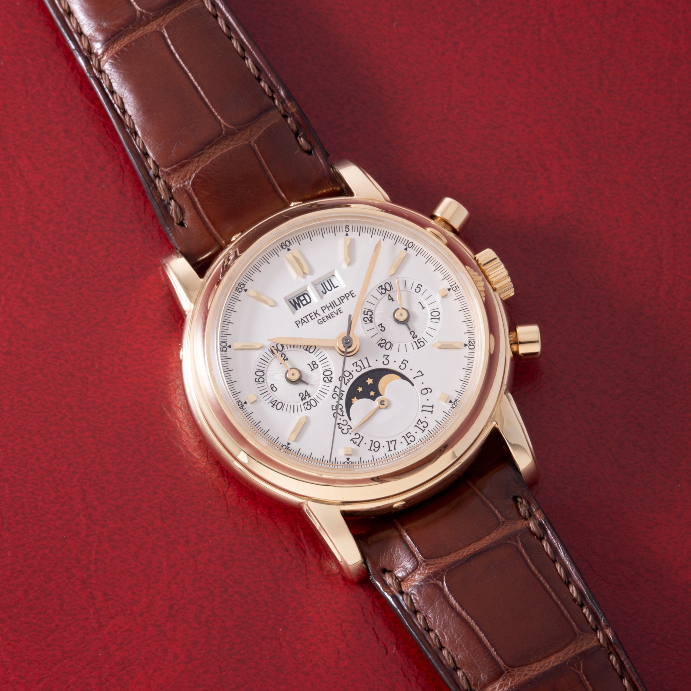 تصویر منبع؛ ساعت مچی Patek Philippe Perpetual Calendar Moonphase Chronograph
