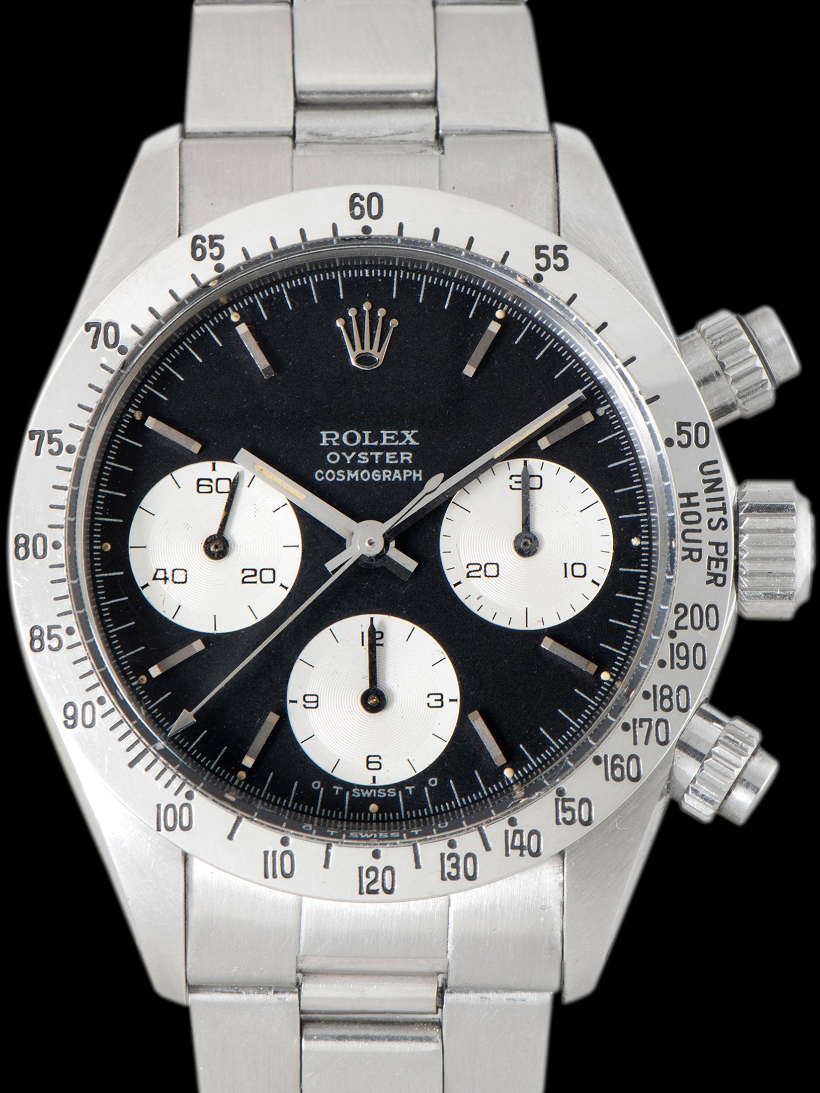 تصویر منبع؛ ساعت Rolex Daytona مدل 6265 با صفحه مشکی Sigma محصول سال 1976