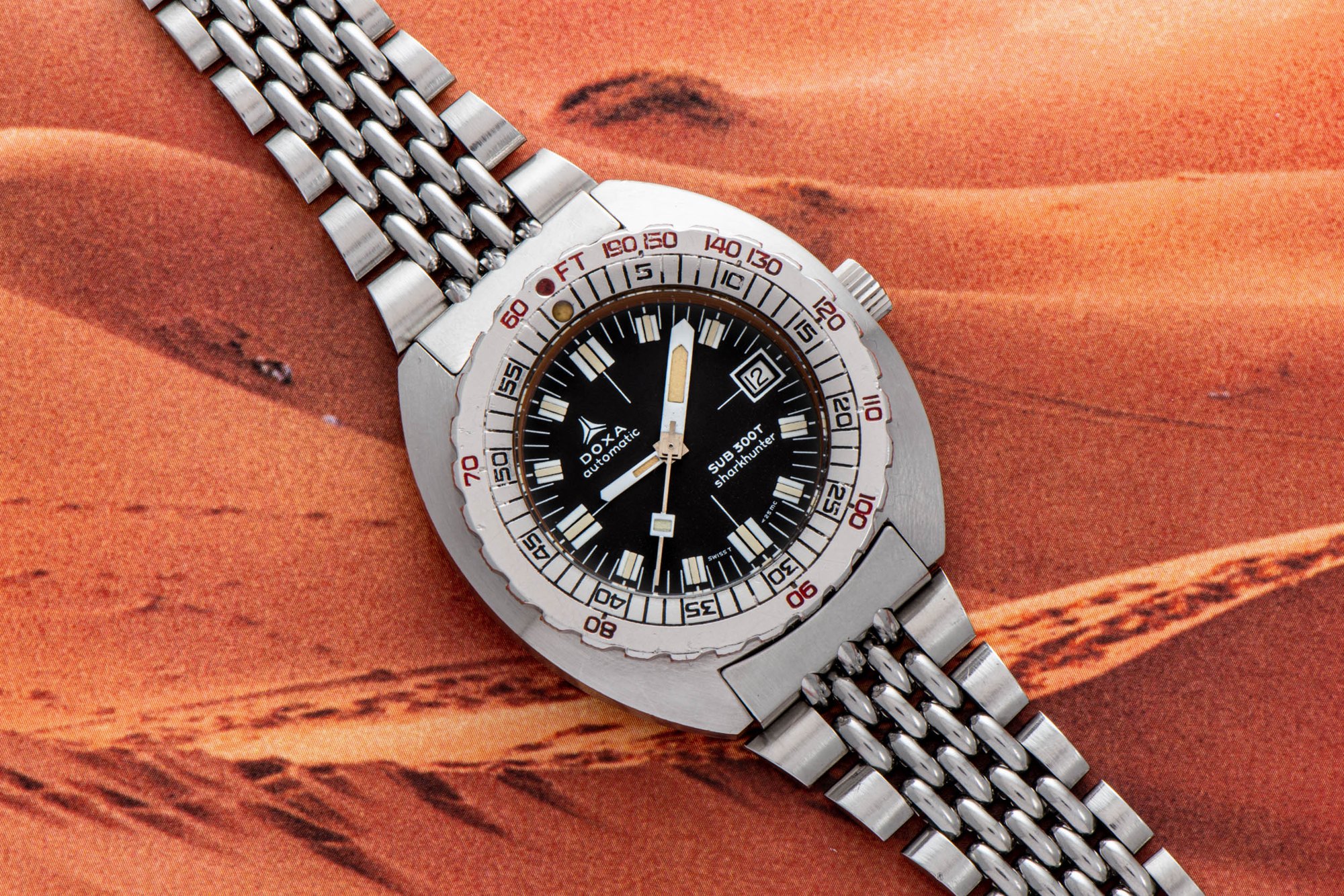 تصویر منبع؛ ساعت مچی غواصی DOXA Sub 300T Sharkhunter