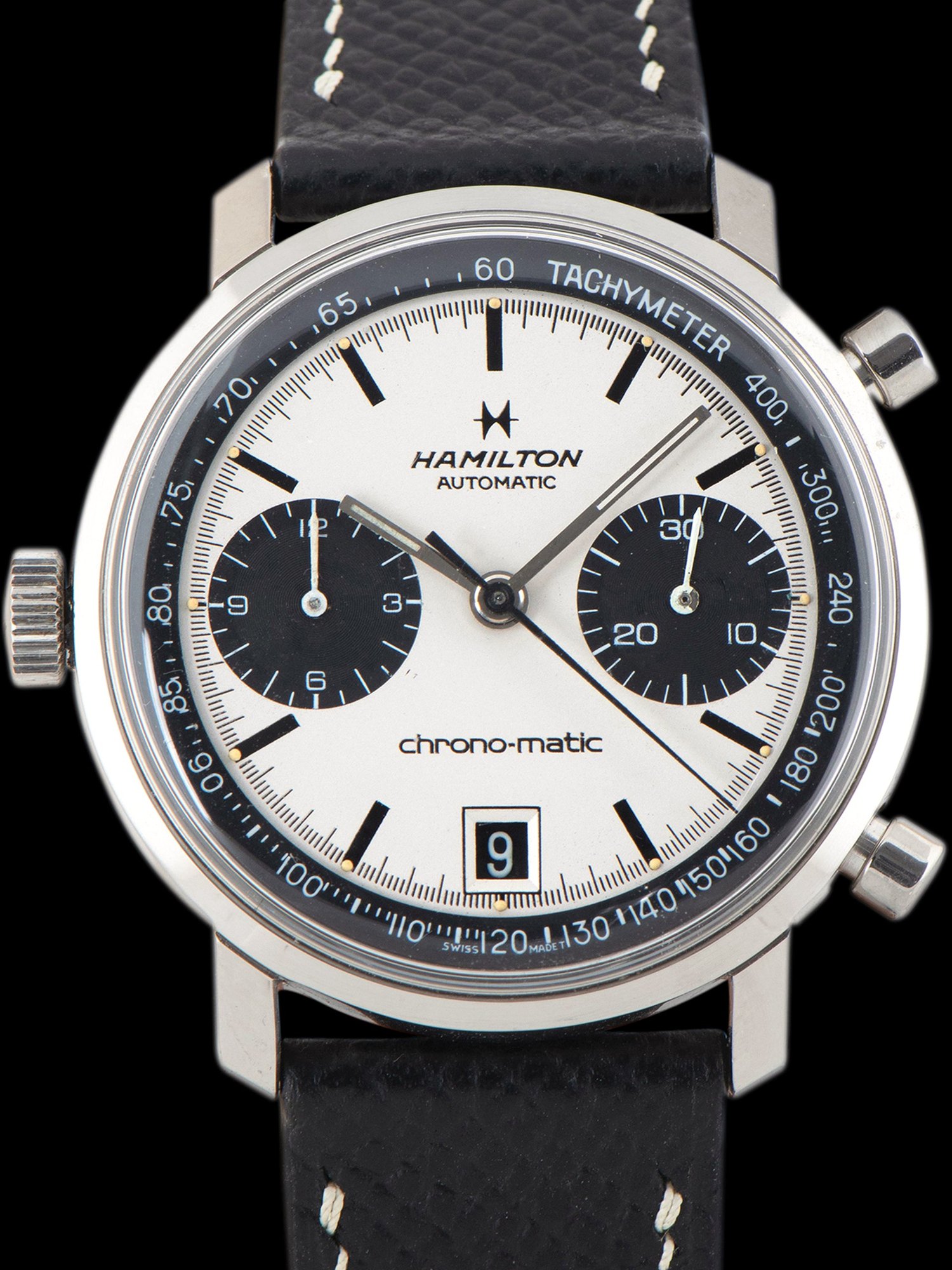 تصویر منبع؛ ساعت مچی کرنوگراف Hamilton Chrono-Matic رفرنس 11002-3 با کالیبر 11