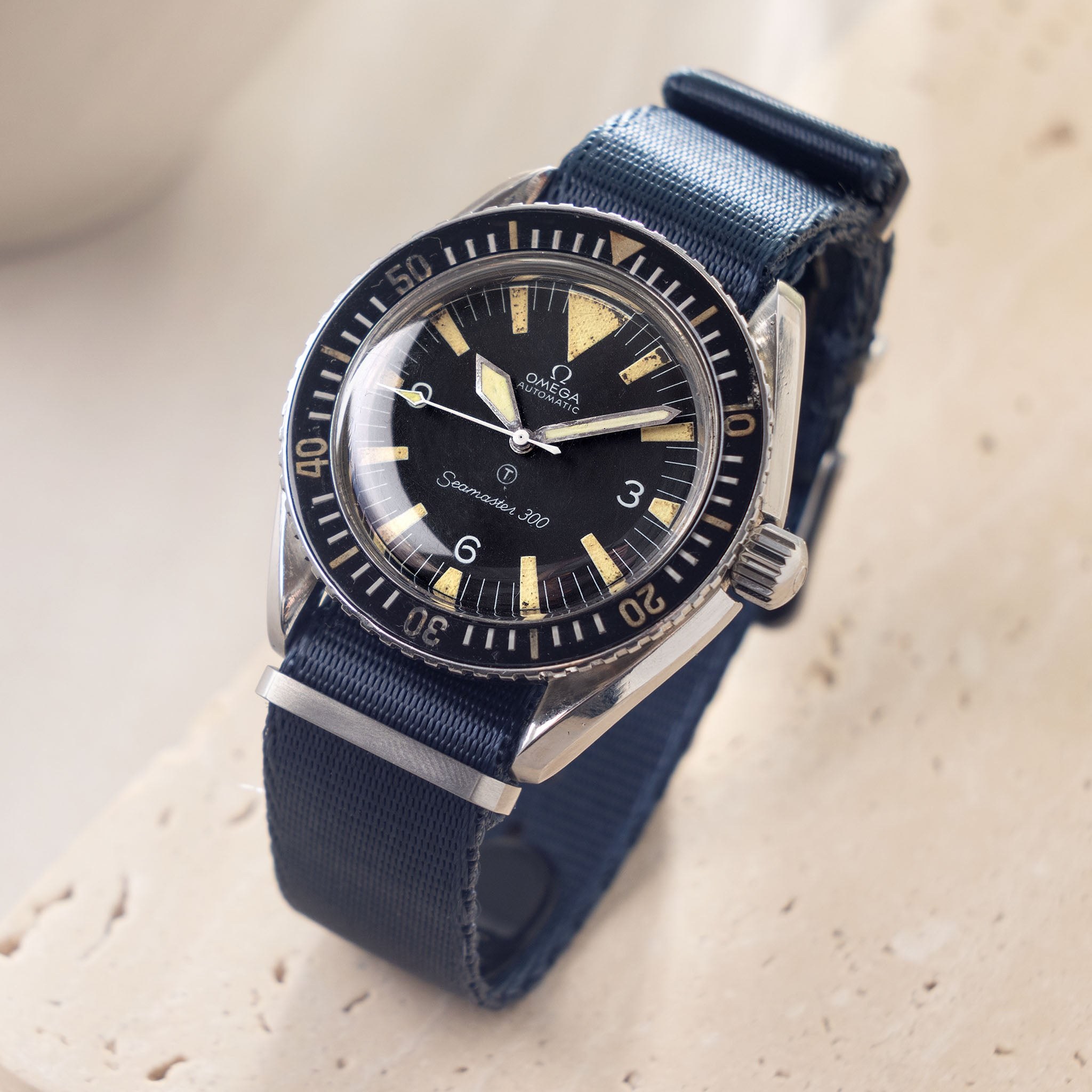 ساعت مچی غواصی نظامی Omega Seamaster 300 نیروی دریایی بریتانیا رفرنس 165.024 حدود ۱۹۶۸