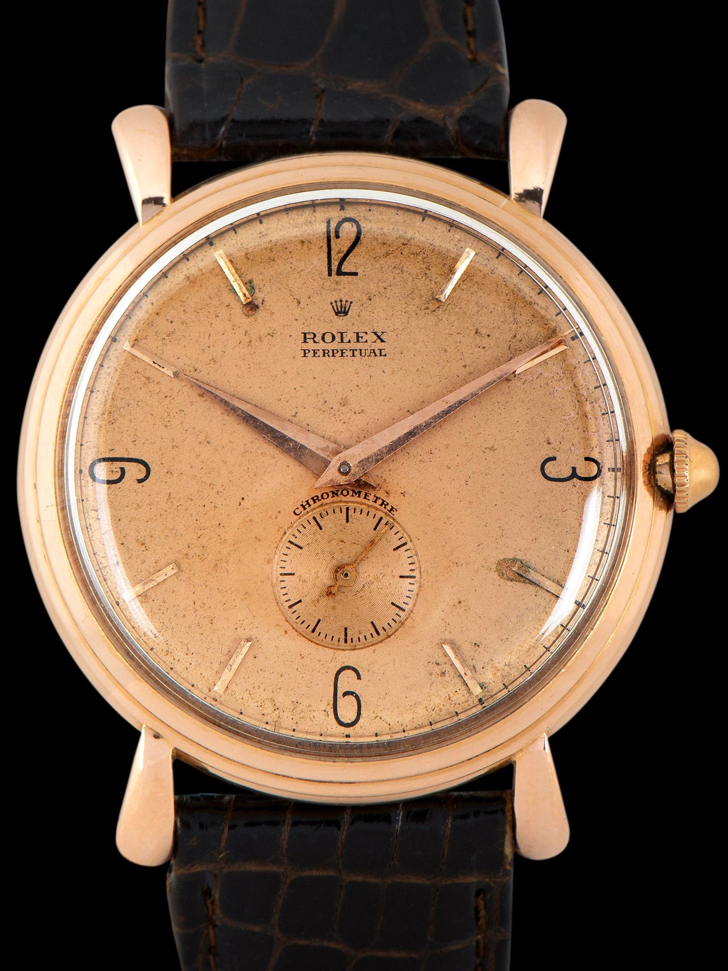 تصویر منبع؛ ساعت مچی رولکس Rolex Perpetual Chronometer رفرنس 4134 از طلای رزگلد ۱۸ عیار