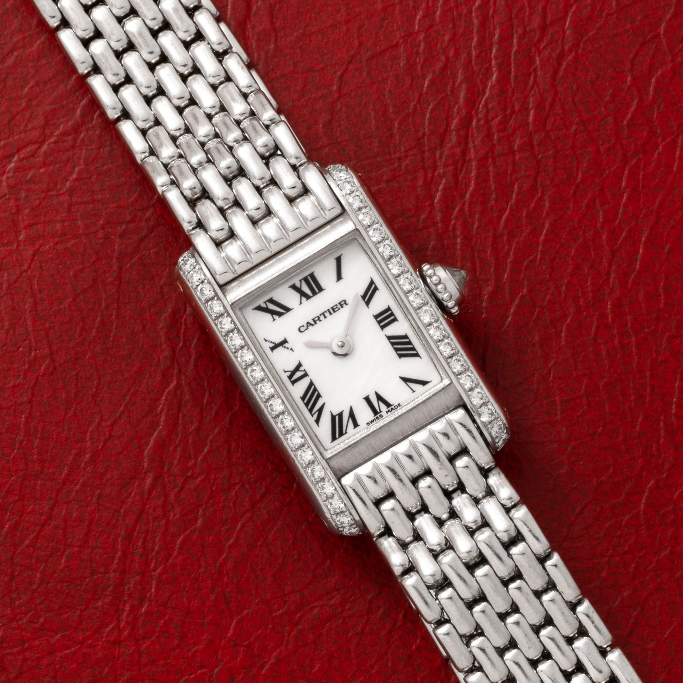 تصویر منبع؛ ساعت مچی Cartier Tank Mini Diamonds