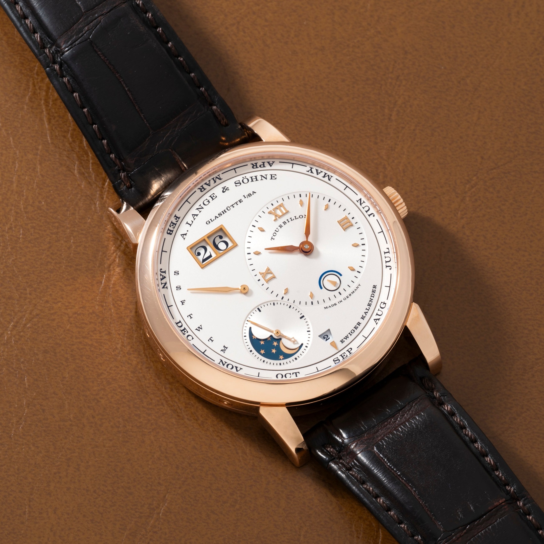 تصویر منبع؛ ساعت A. Lange & Söhne Lange 1 Tourbillon Perpetual Calendar