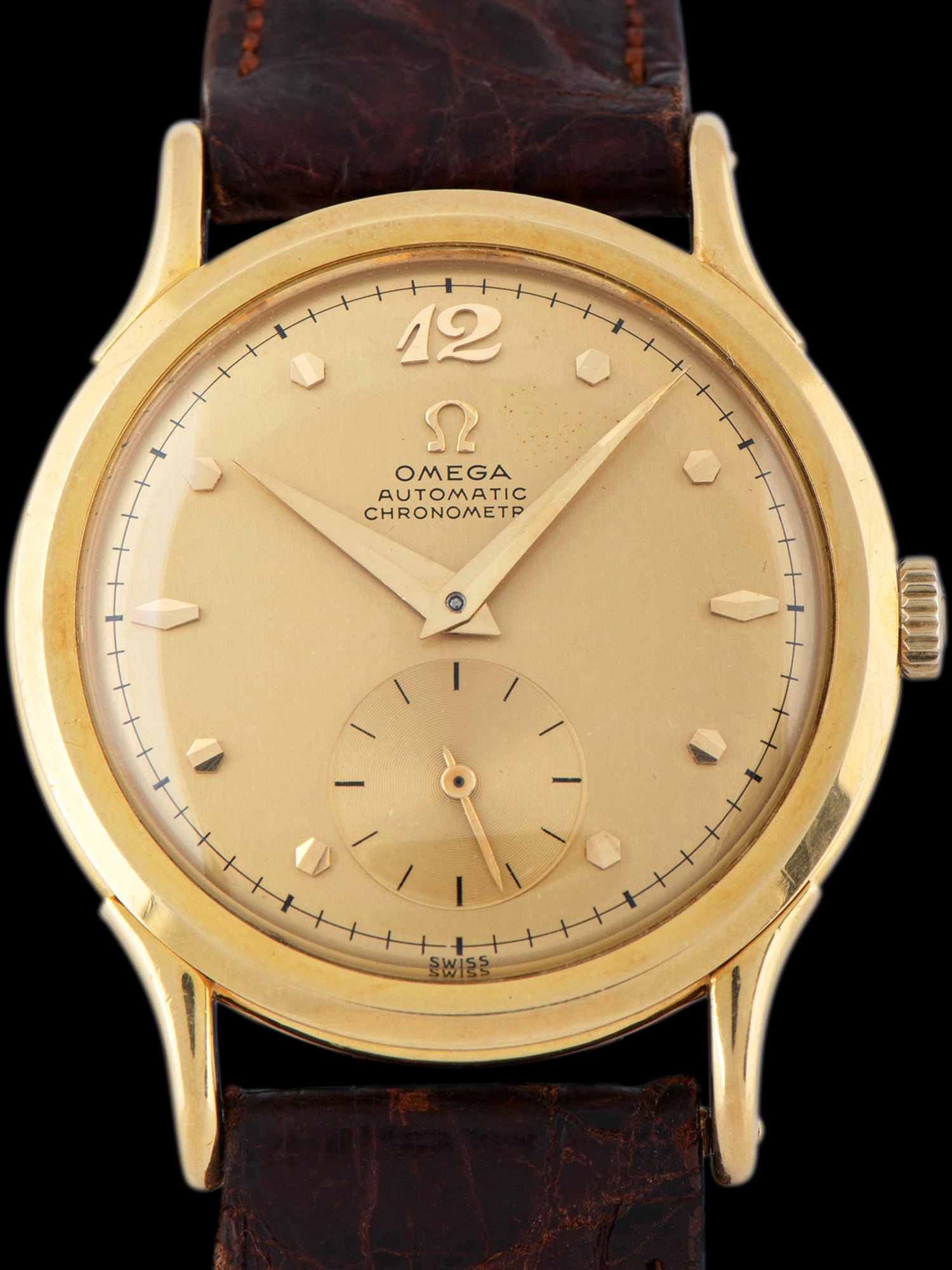 تصویر منبع؛ ساعت مچی Omega کرونومتر اتوماتیک Centenary طلای ۱۸ عیار رفرنس 2499