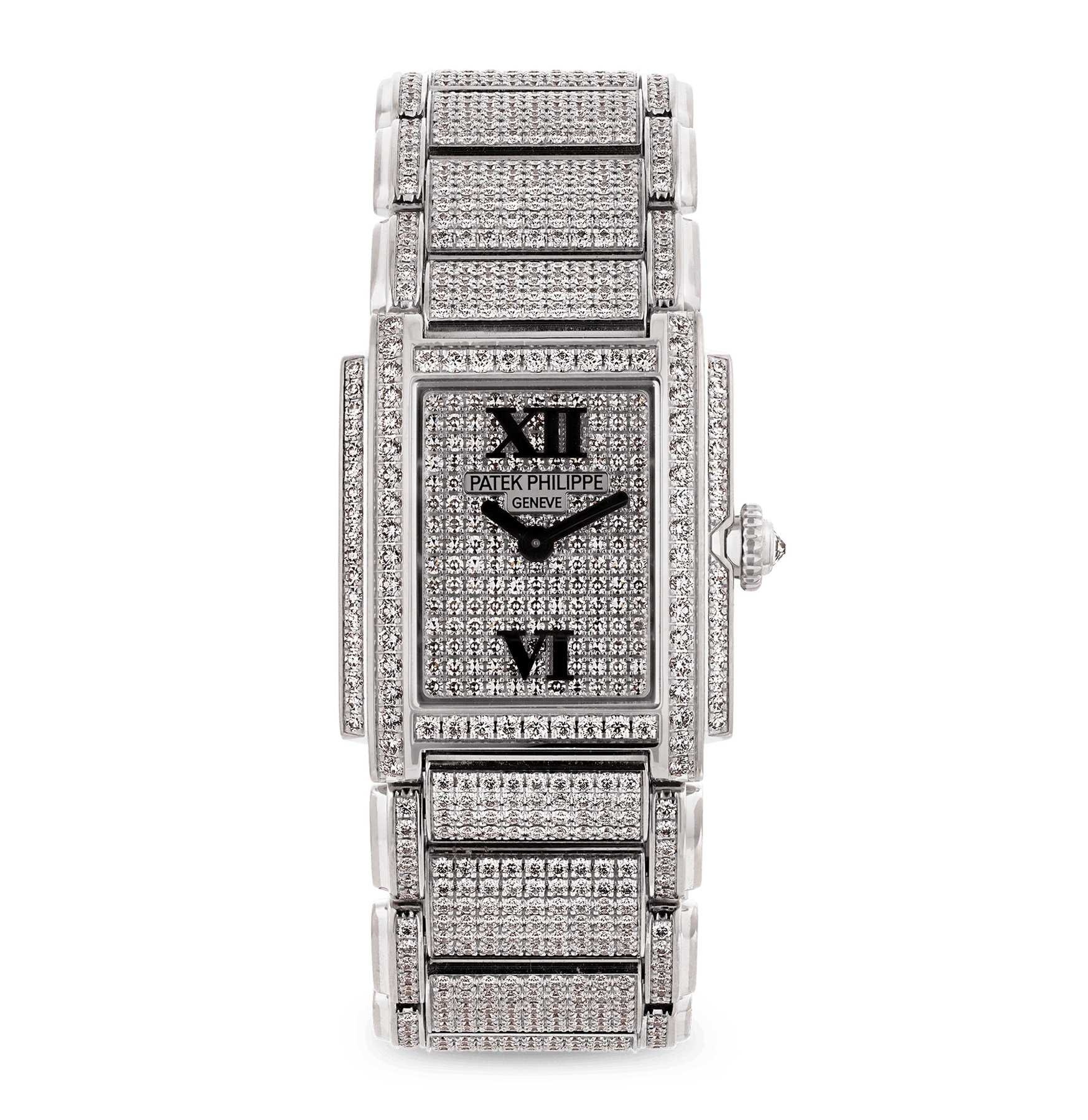 تصویر منبع؛ ساعت مچی الماسنشان Patek Philippe Twenty~4 از طلای سفید