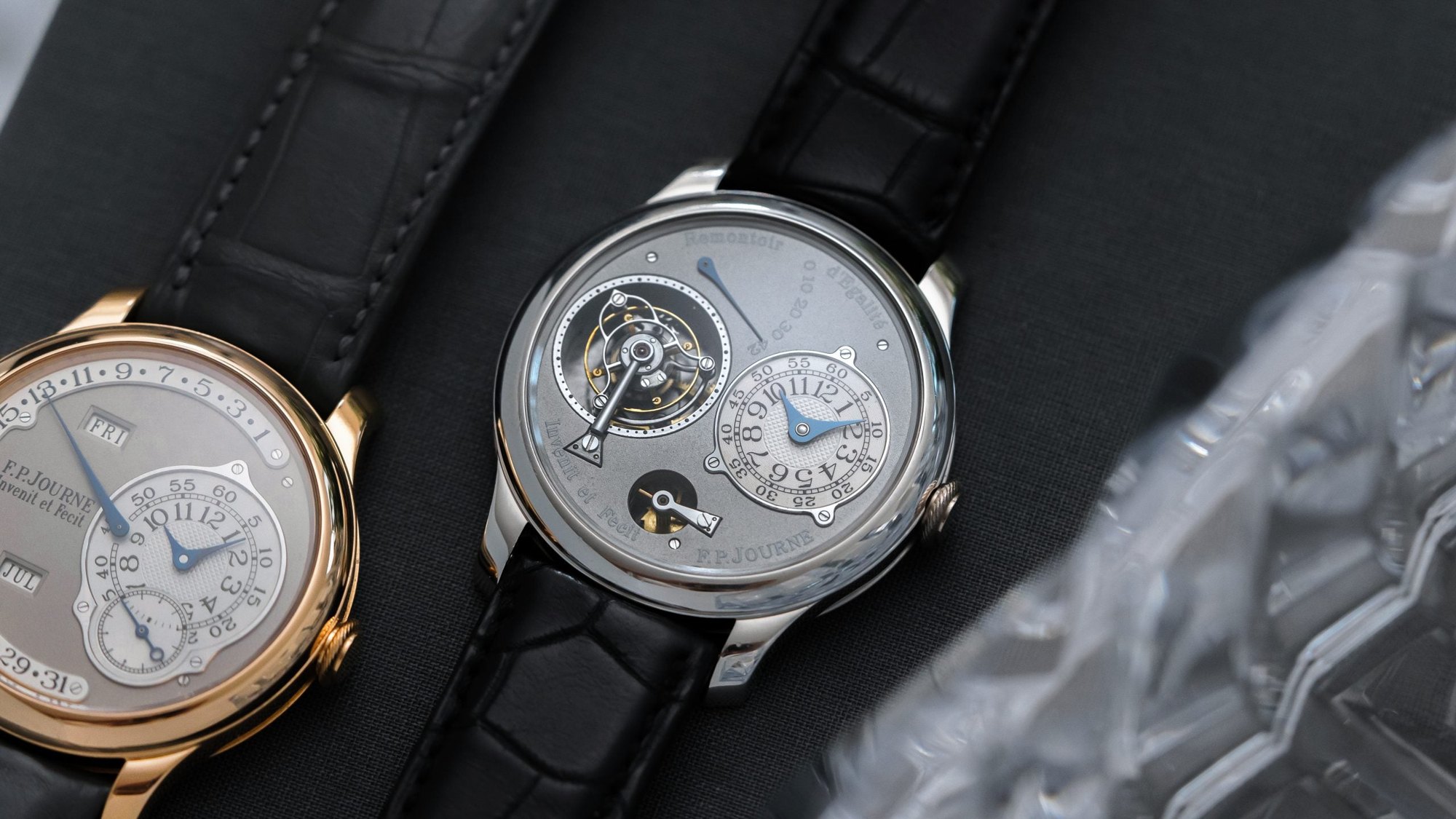 تصویر منبع؛ ساعت مچی F.P. Journe مدل Tourbillon Souverain صفحه روتنیوم پلاتین