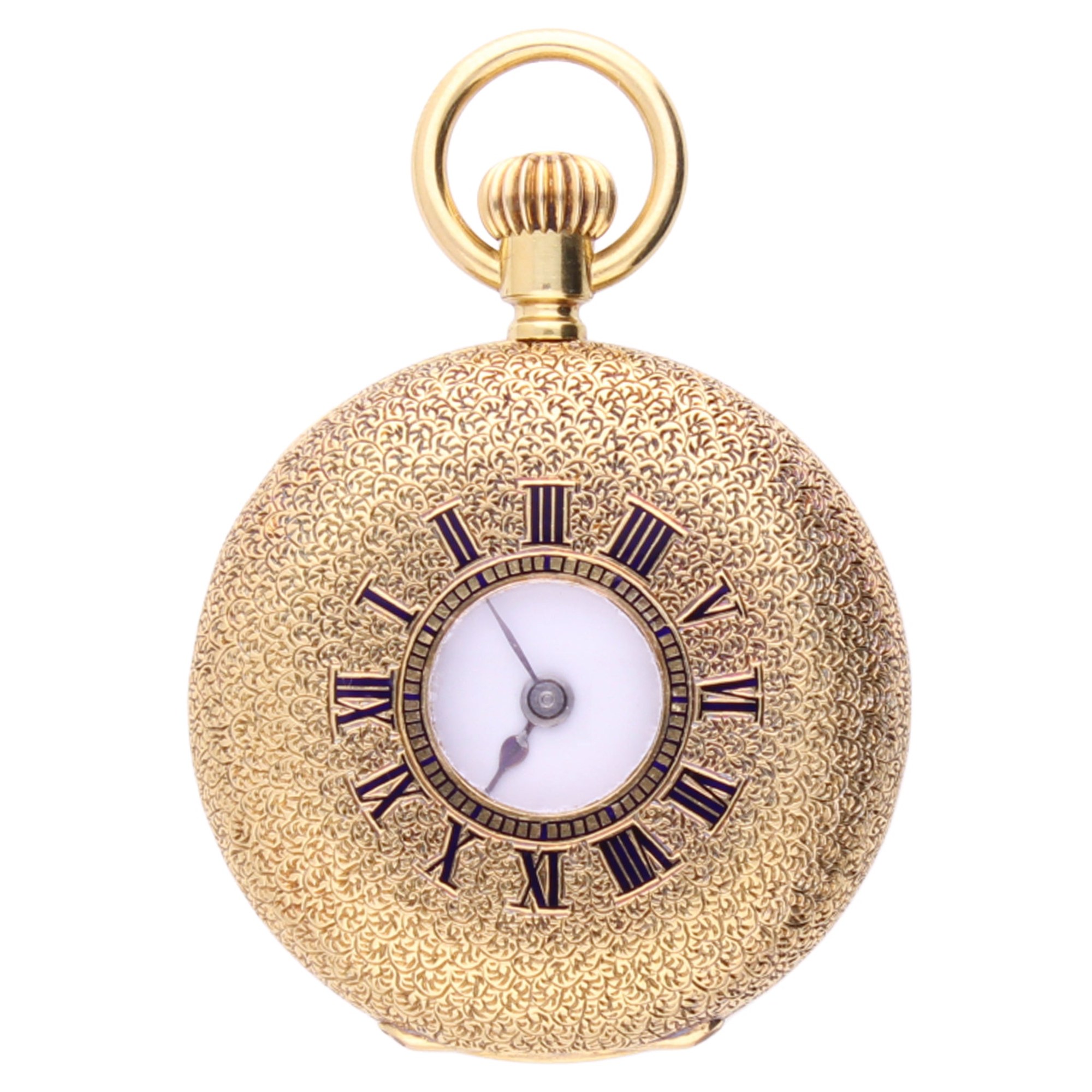 تصویر منبع؛ ساعت جیبی نیمههانتر طلای ۱۸ عیار Patek Philippe، ۱۸۸۰