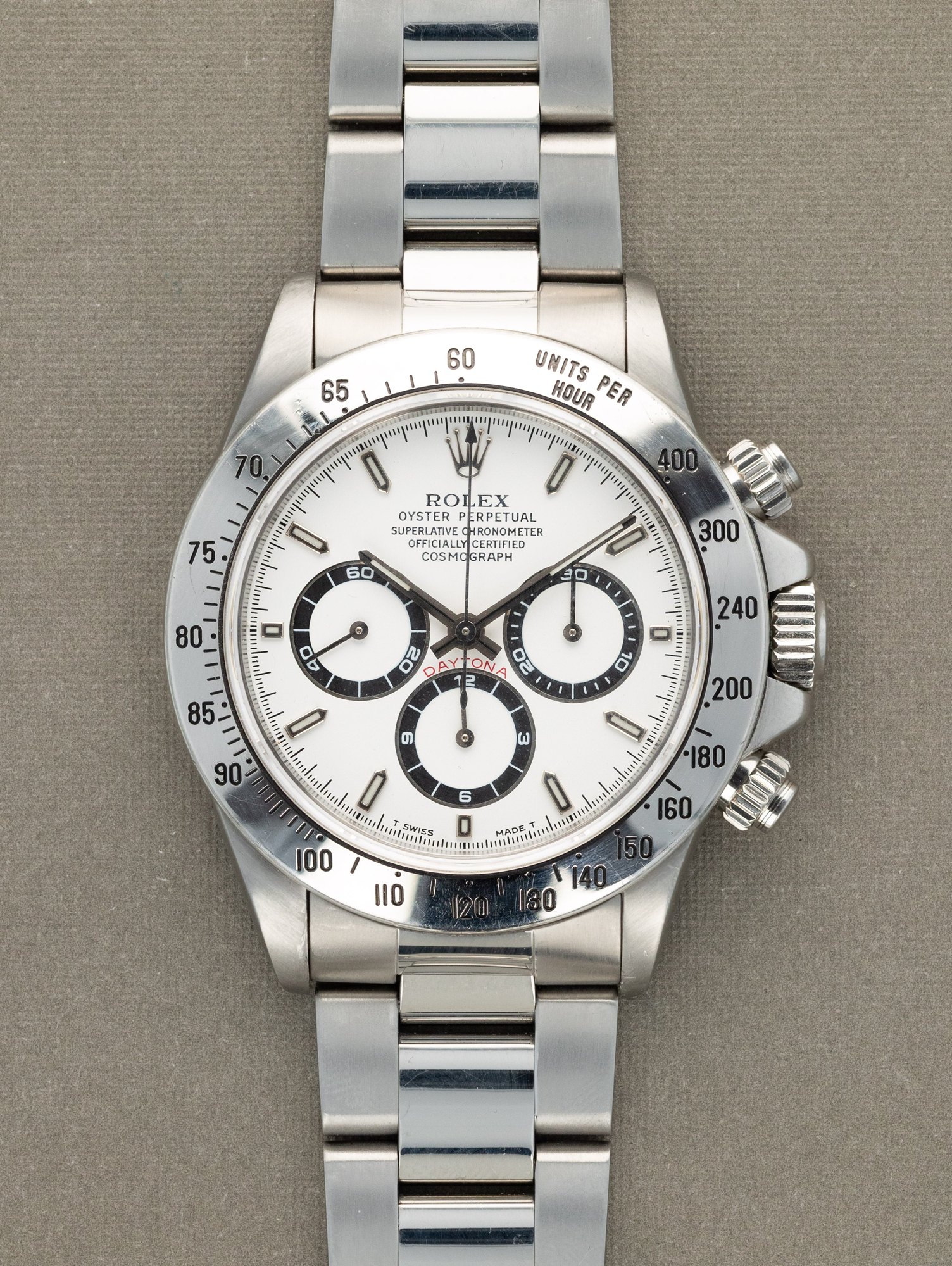 تصویر منبع؛ ساعت مچی رولکس Rolex Daytona Ref. 16520 با صفحه سفید و موتور Zenith