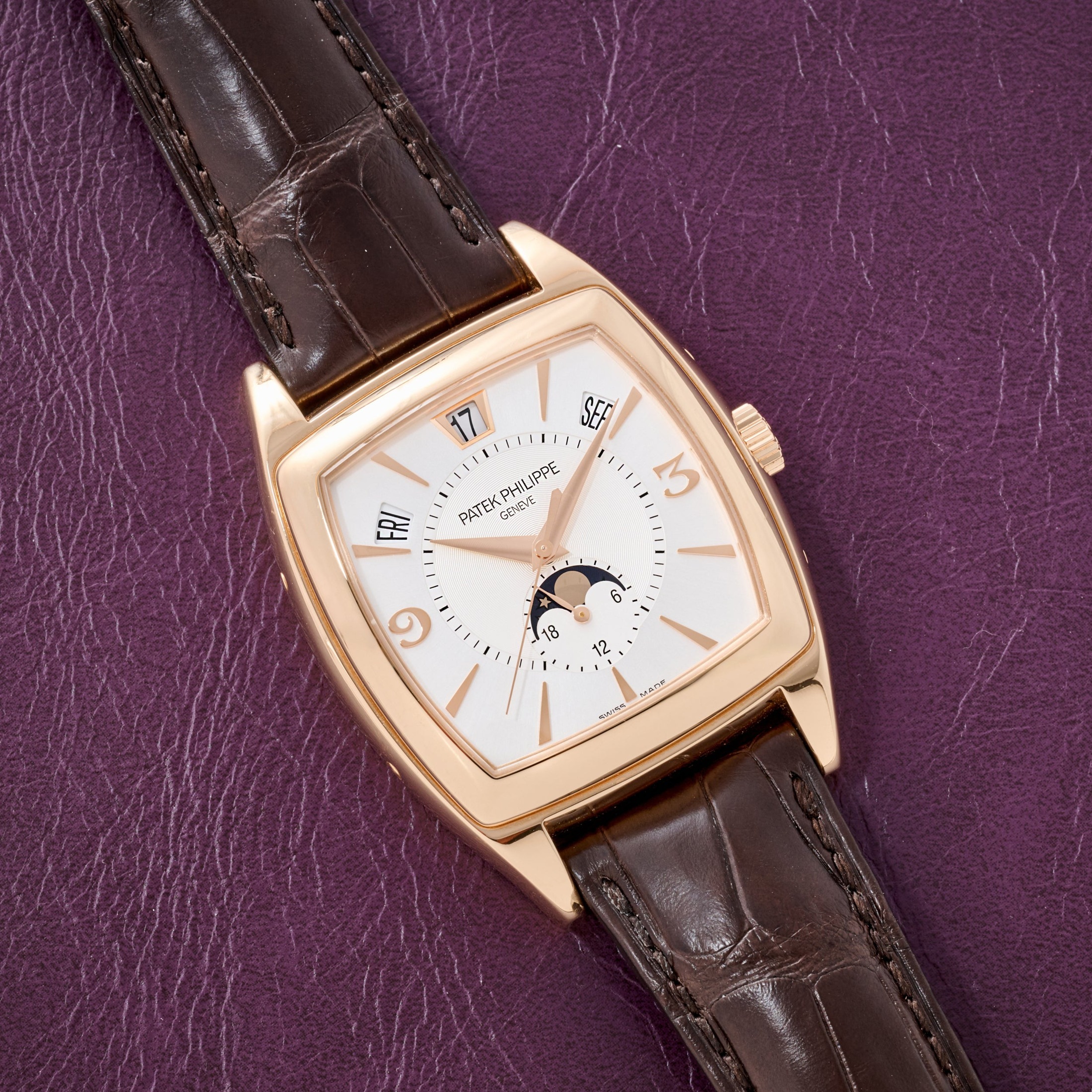 تصویر منبع؛ ساعت مچی Patek Philippe Gondolo Annual Calendar رفرنس 5135R-001