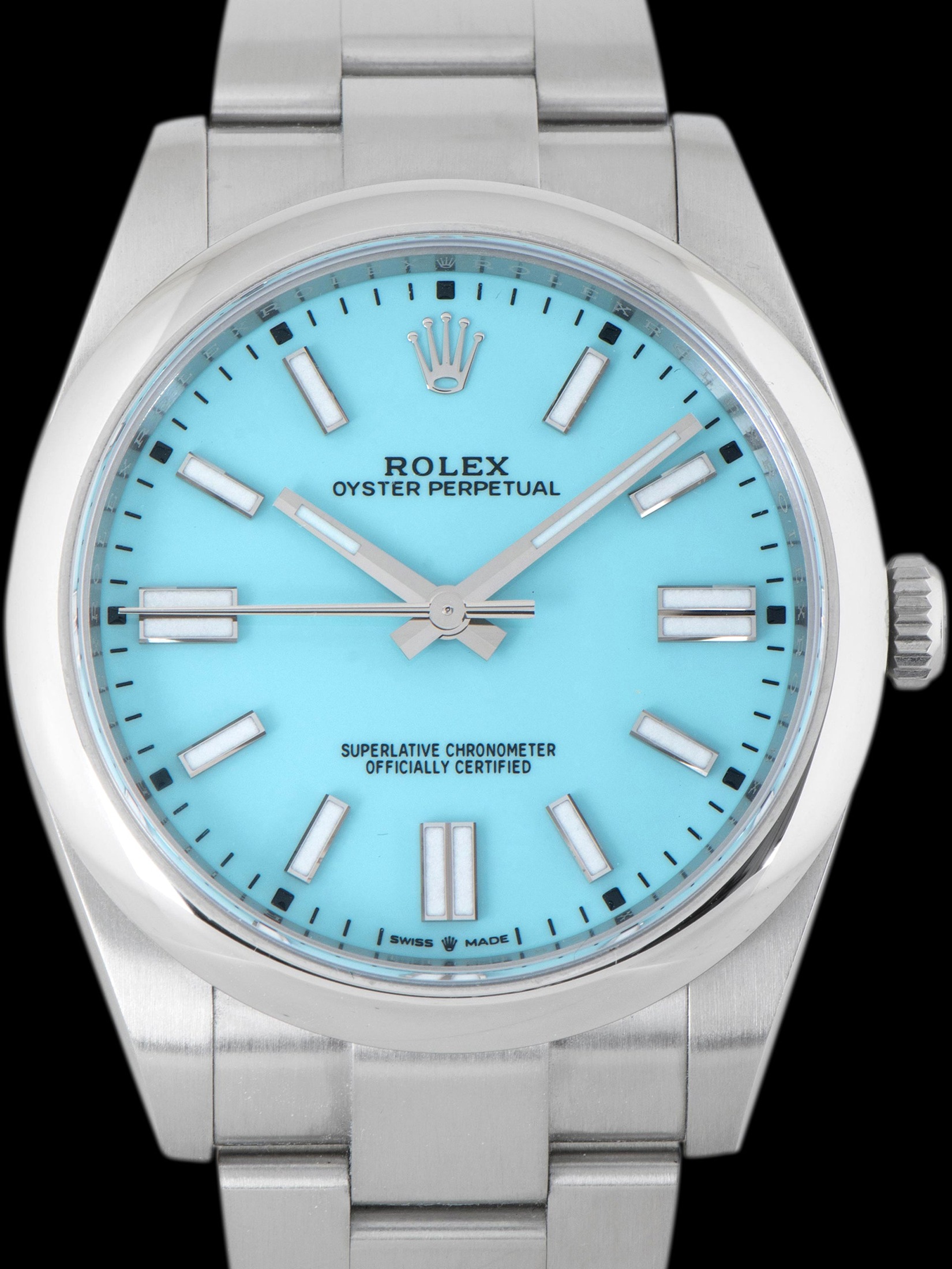 تصویر منبع؛ ساعت Rolex Oyster-Perpetual 41 (Ref. 124300) با صفحه Tiffany Blue