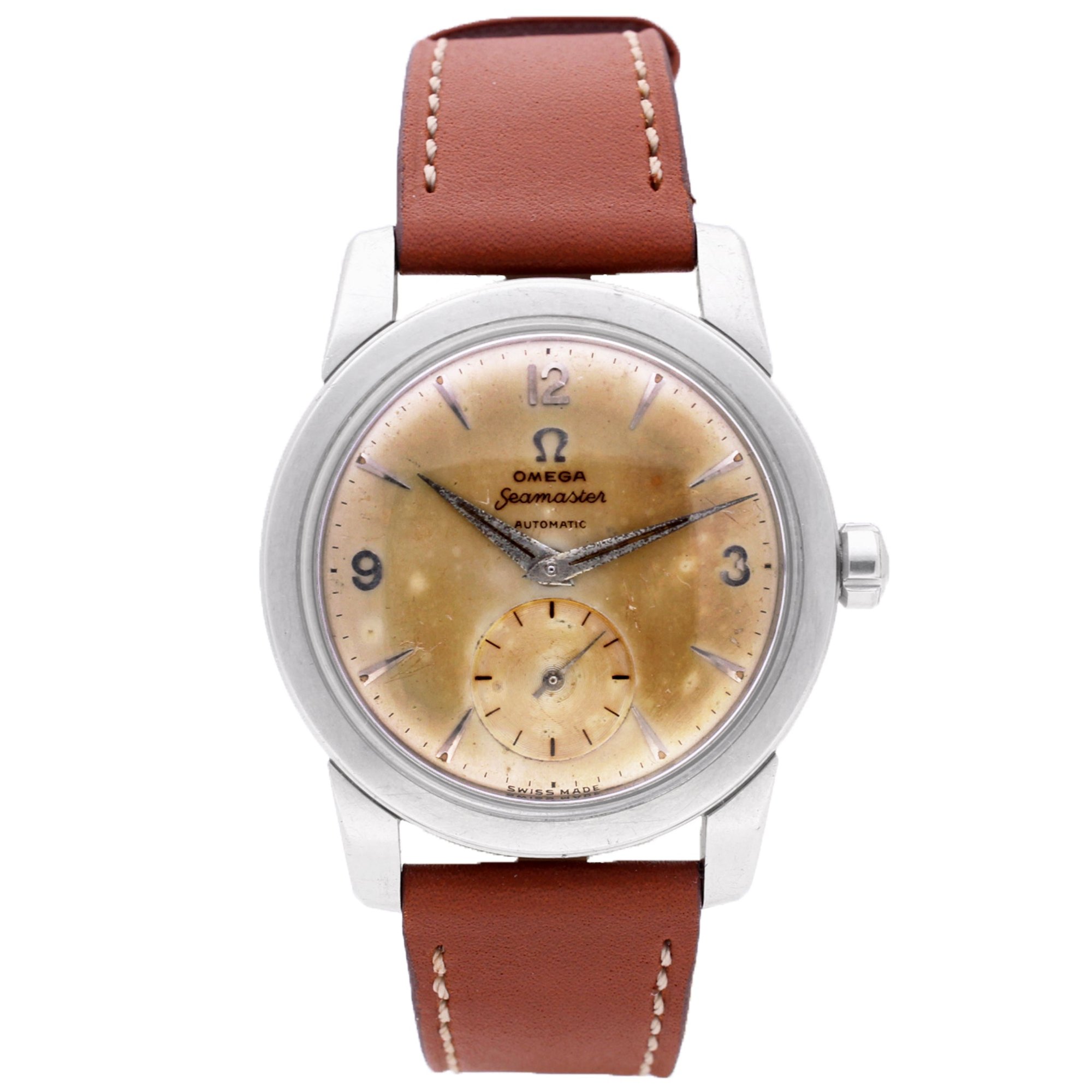 تصویر منبع؛ ساعت مچی اتوماتیک OMEGA Seamaster رفرنس CK 2766-3 ساخت ۱۹۵۵