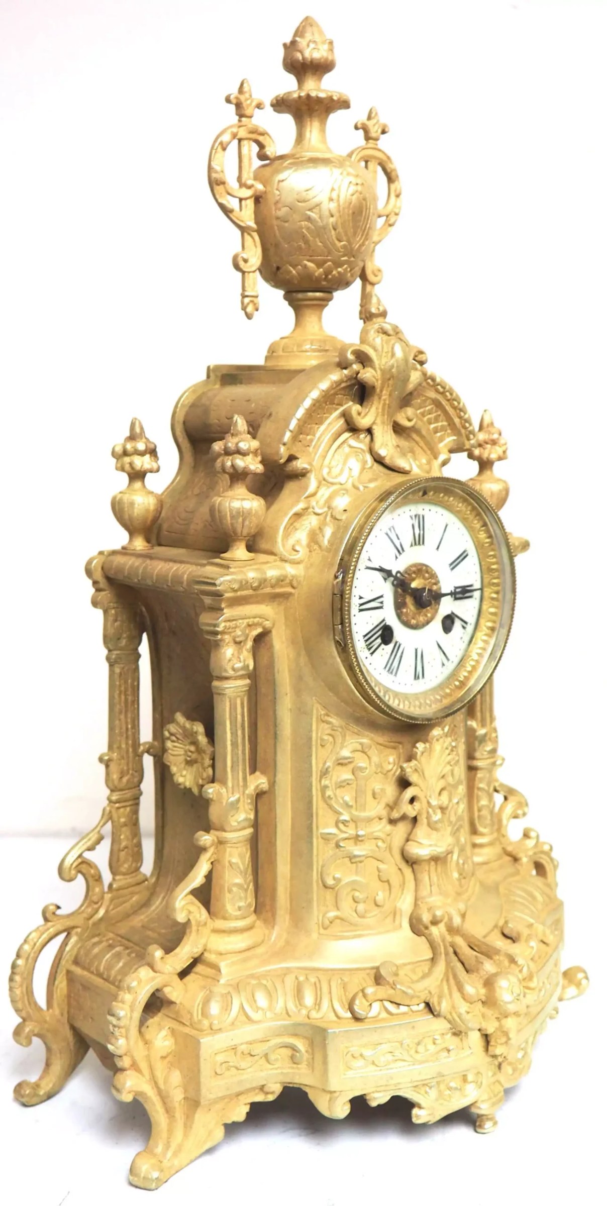 ساعت رومیزی آنتیک Waterbury Clock Co با کارکرد ۸ روزه و زنگ، حدود ۱۸۸۰