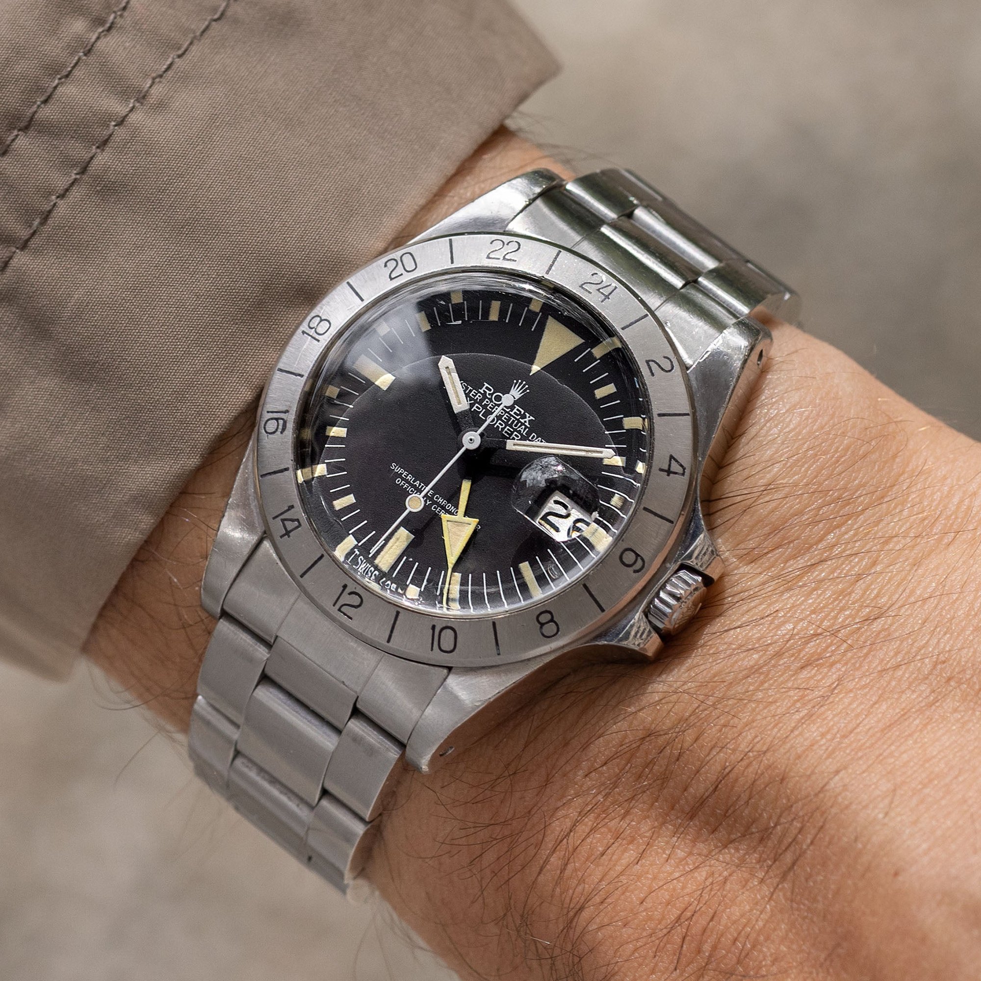 تصویر منبع؛ ساعت مچی Rolex Explorer II رفرنس 1655 با صفحه MK4 Albino