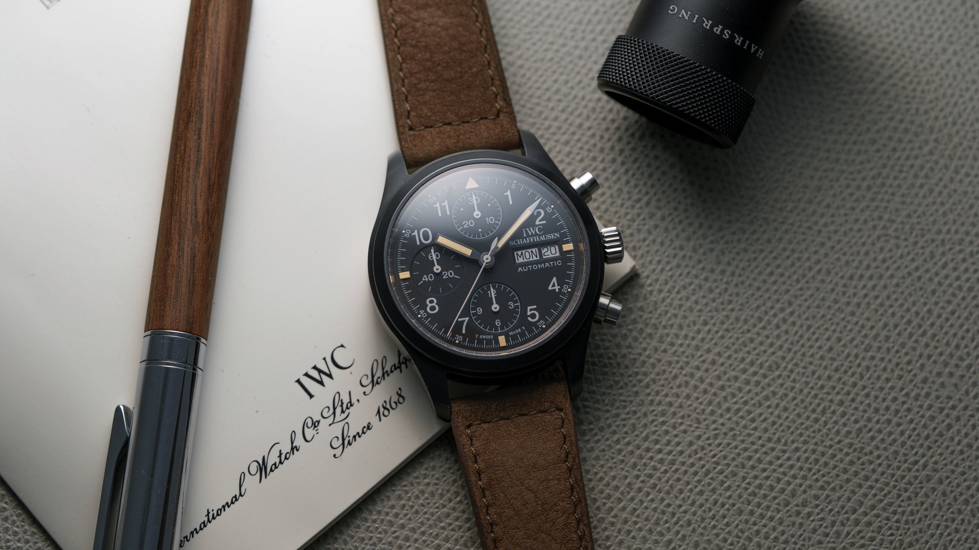 تصویر منبع؛ ساعت مچی کرنوگراف IWC Fliegerchronograph Keramik رفرنس 3705