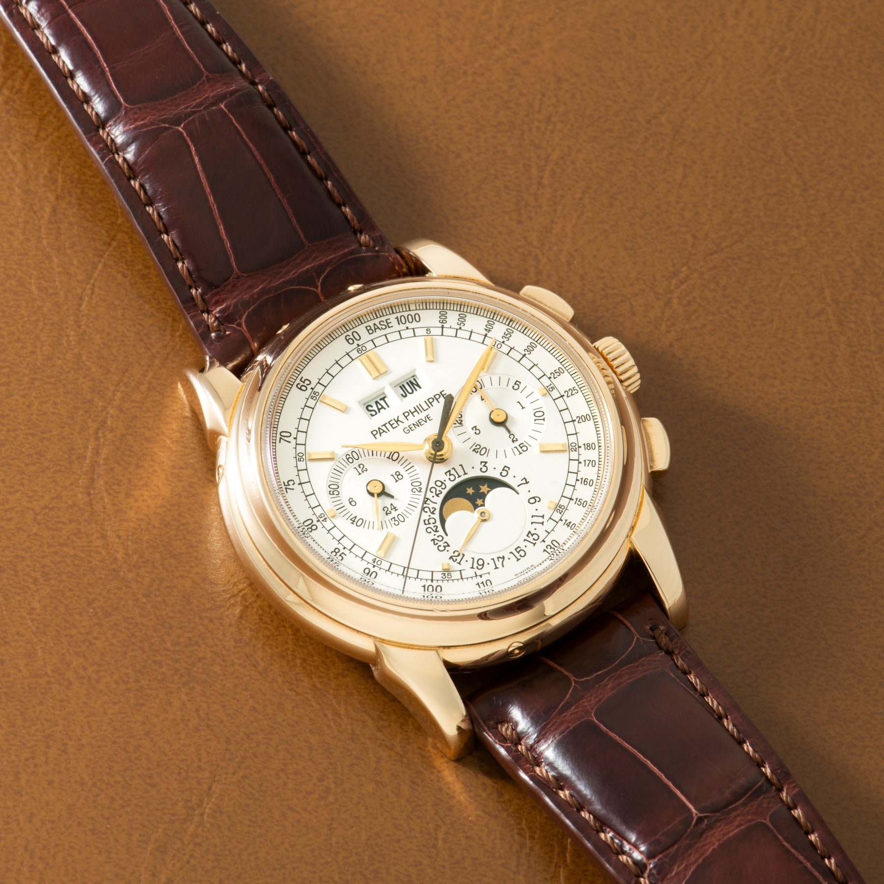 تصویر منبع؛ ساعت مچی Patek Philippe کرنوگراف تقویم دائمی و فاز ماه رفرنس 5970J